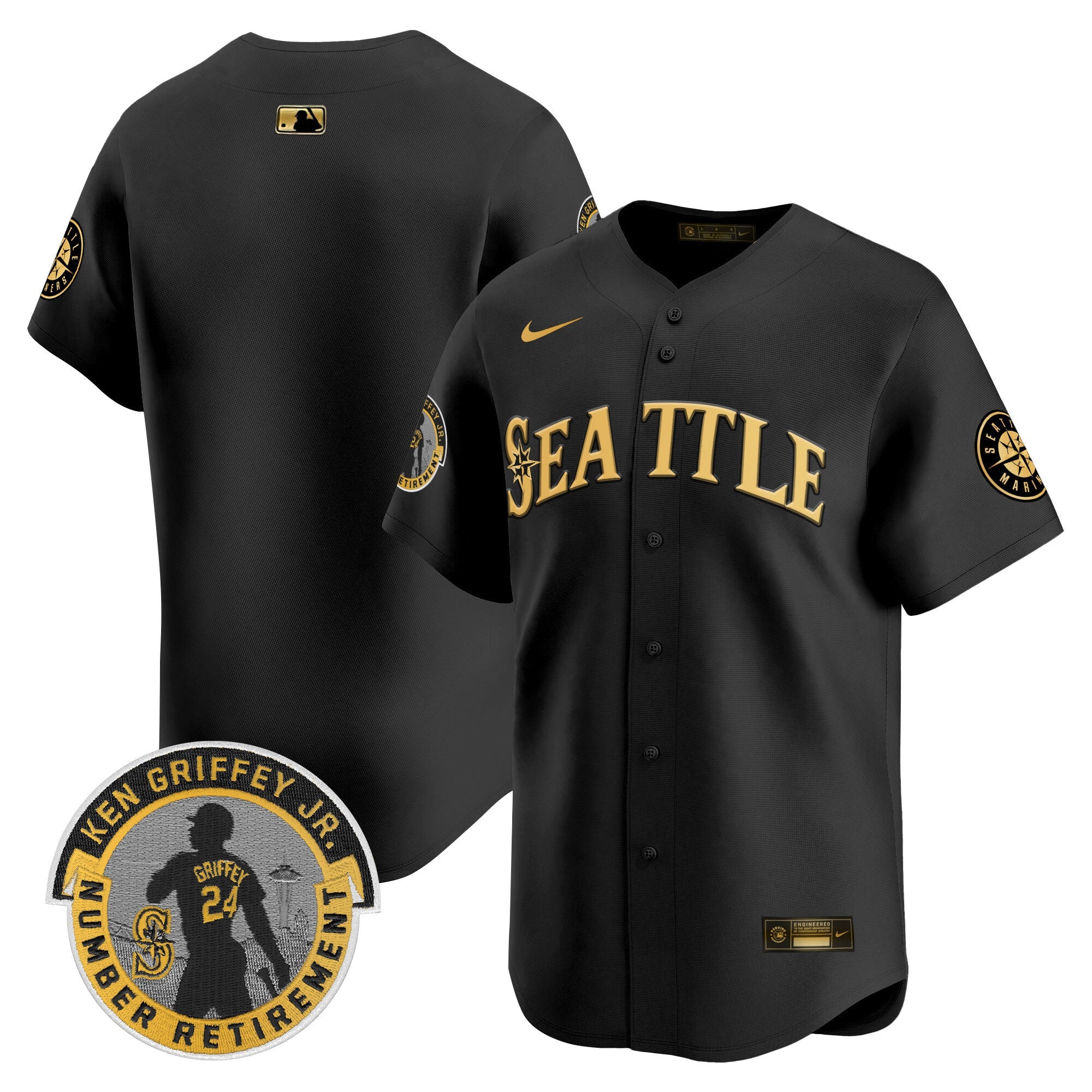 Men’s 2025 Ken Griffey Jr. Patch Vapor Premier Limited Jersey