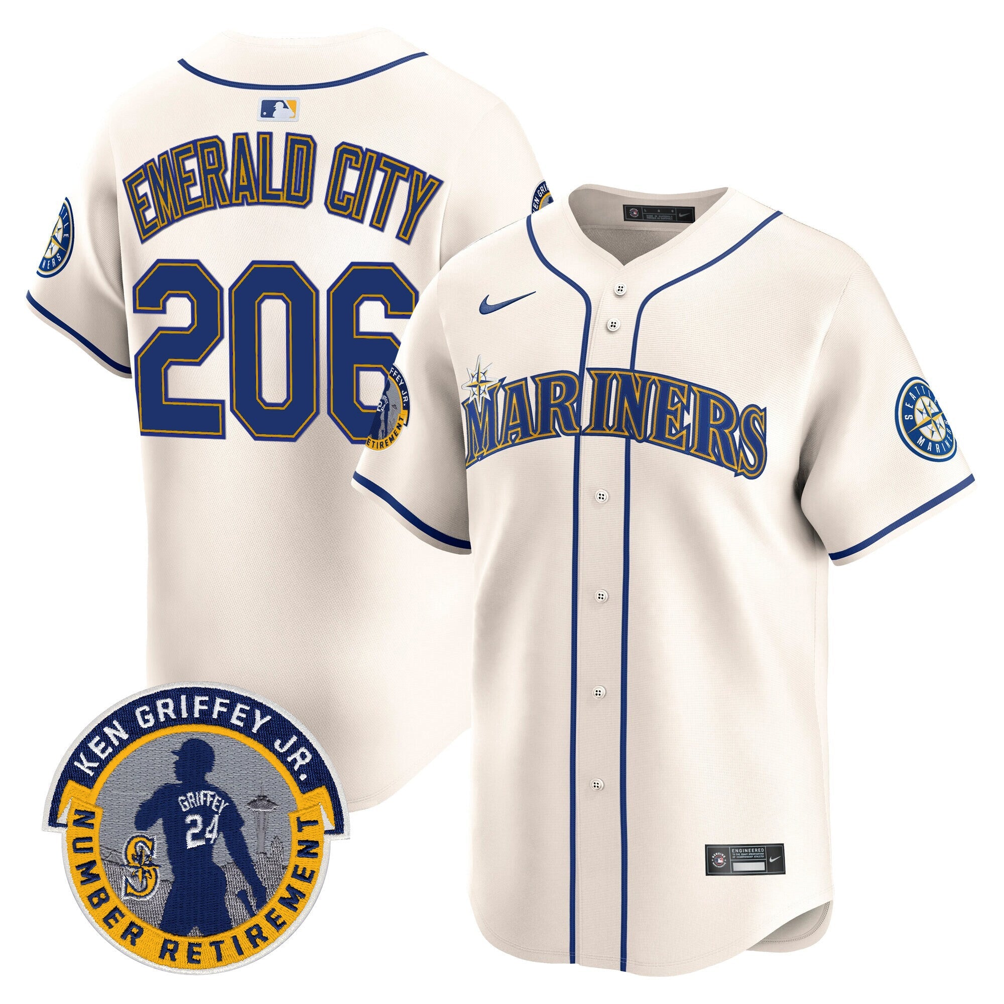 Men’s 2025 Ken Griffey Jr. Patch Vapor Premier Limited Jersey