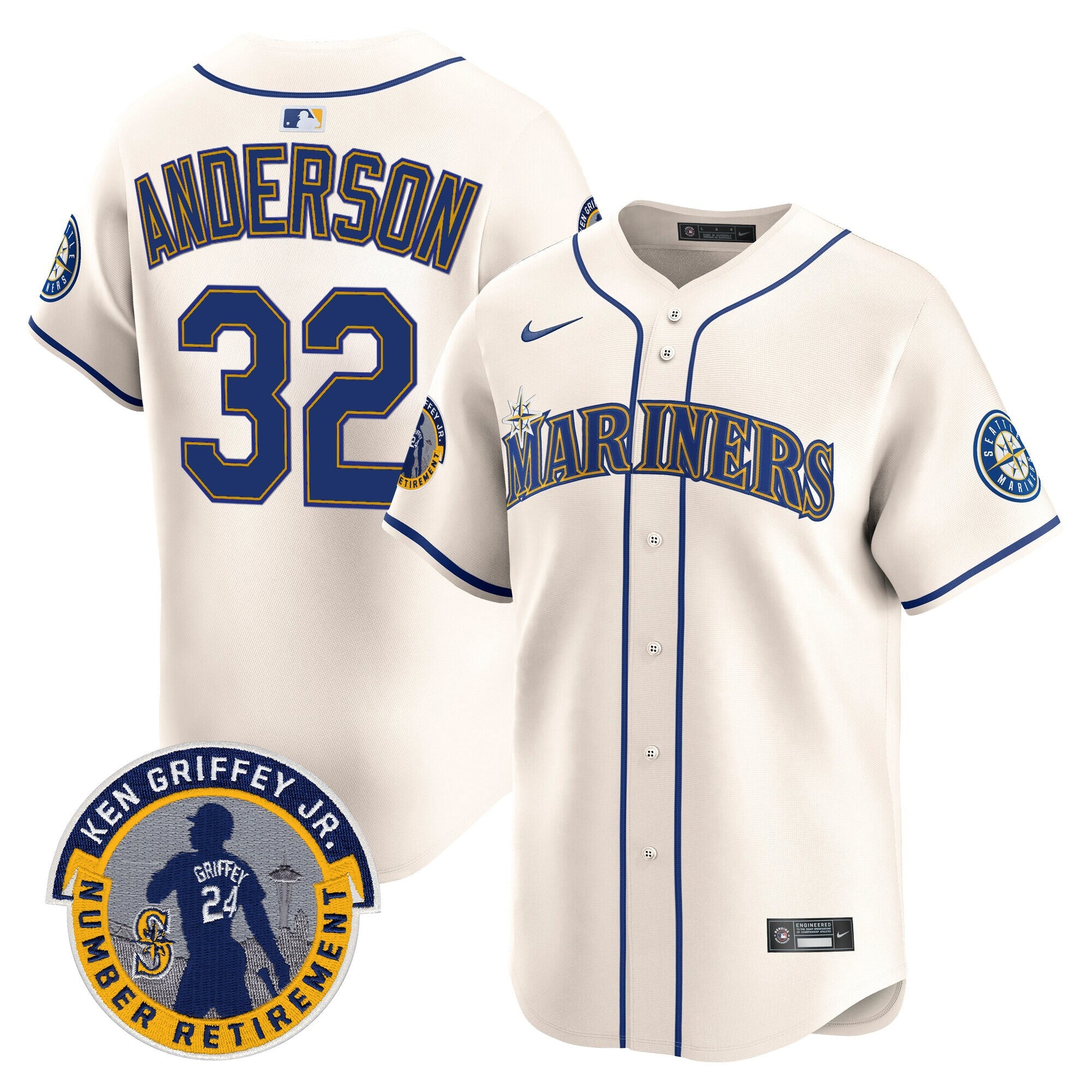Men’s 2025 Ken Griffey Jr. Patch Vapor Premier Limited Jersey