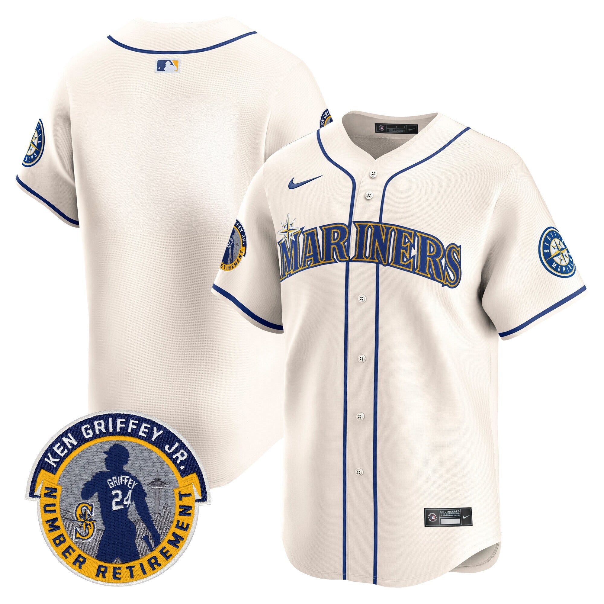 Men’s 2025 Ken Griffey Jr. Patch Vapor Premier Limited Jersey