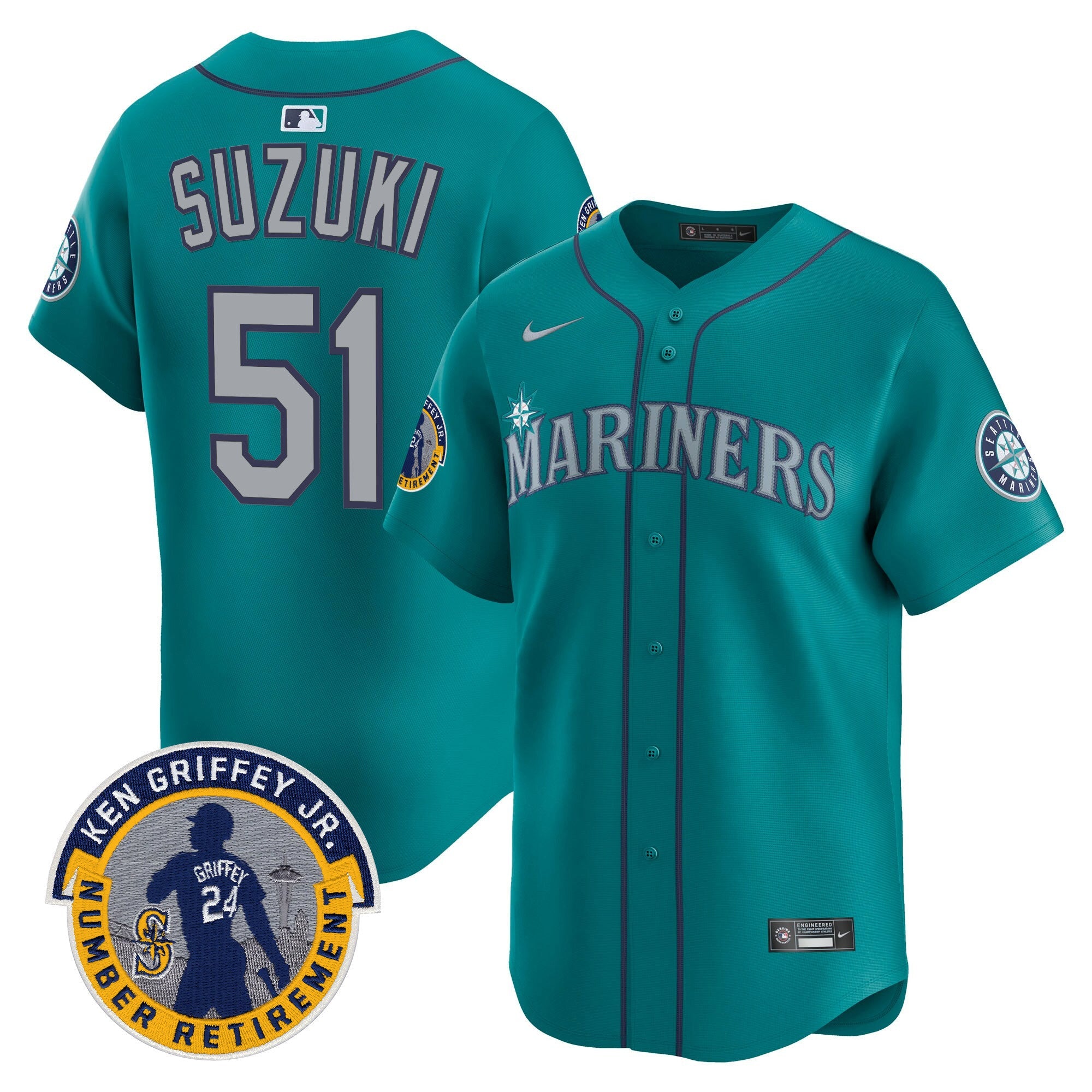 Men’s 2025 Ken Griffey Jr. Patch Vapor Premier Limited Jersey