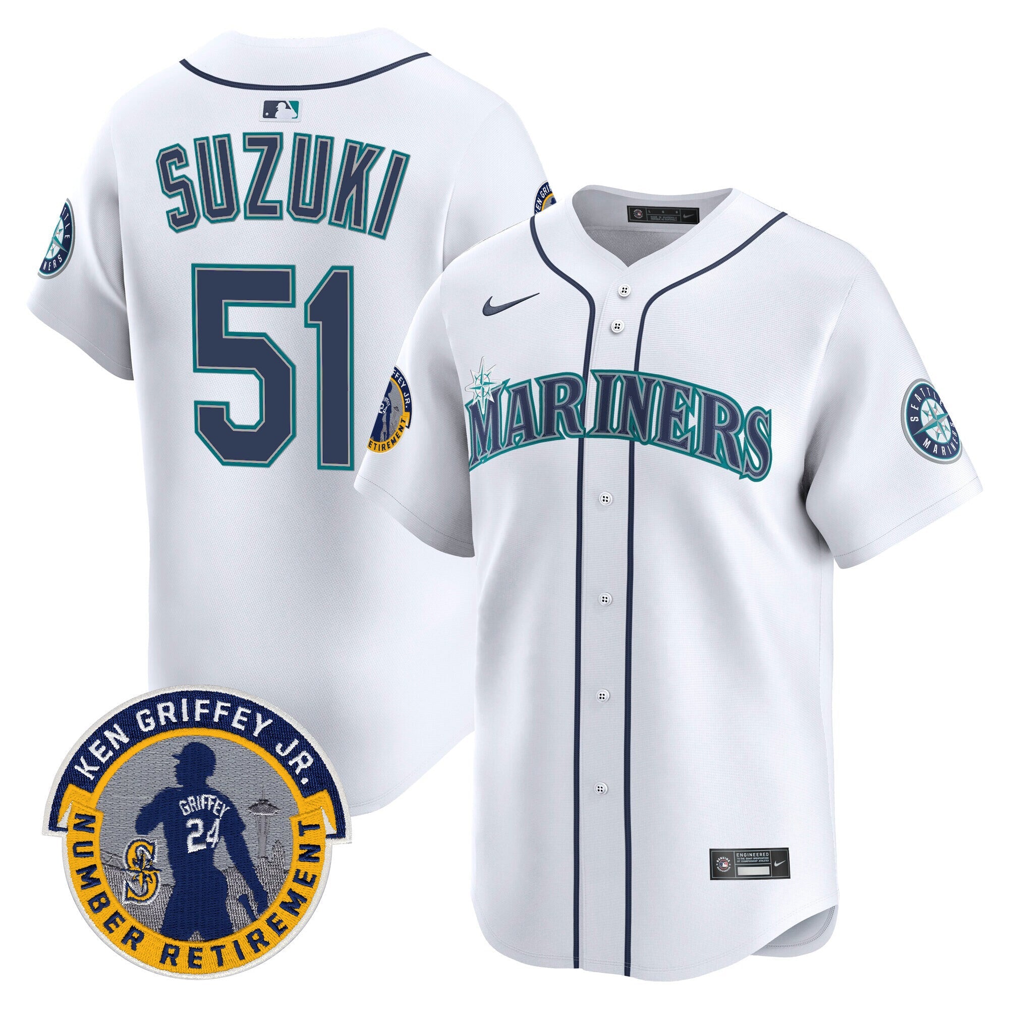 Men’s 2025 Ken Griffey Jr. Patch Vapor Premier Limited Jersey