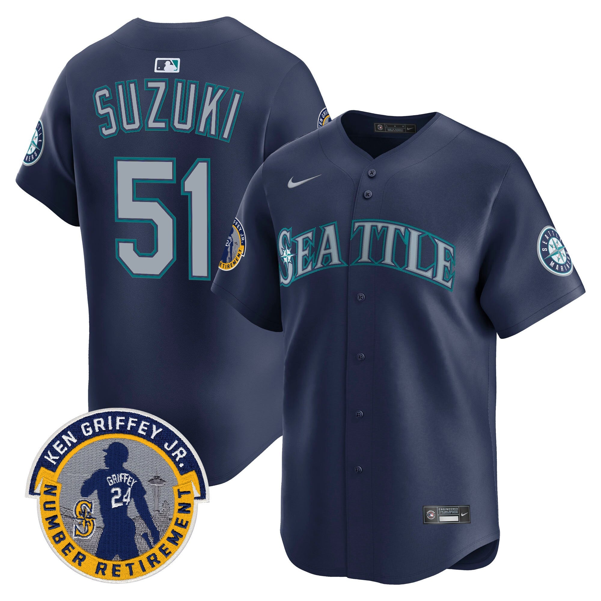 Men’s 2025 Ken Griffey Jr. Patch Vapor Premier Limited Jersey
