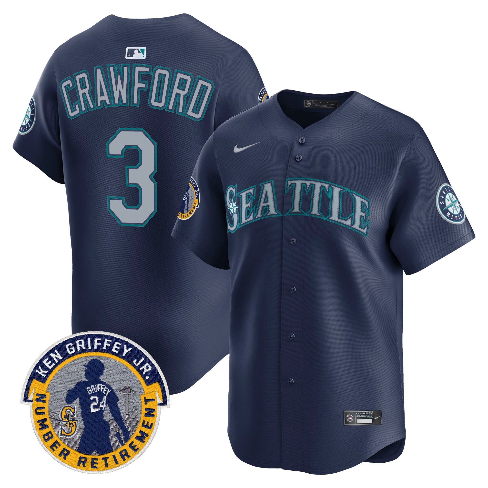 Men’s 2025 Ken Griffey Jr. Patch Vapor Premier Limited Jersey
