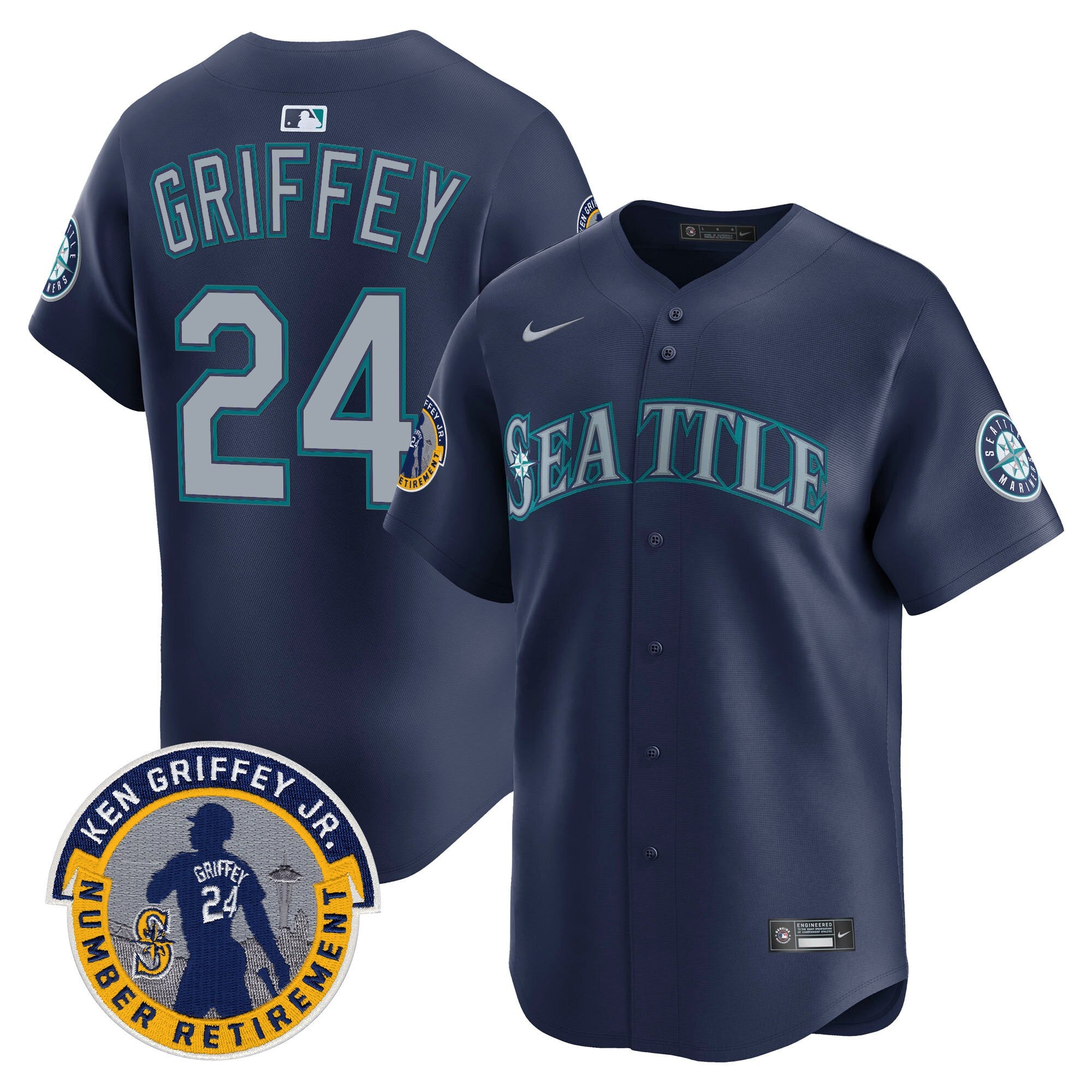 Men’s 2025 Ken Griffey Jr. Patch Vapor Premier Limited Jersey