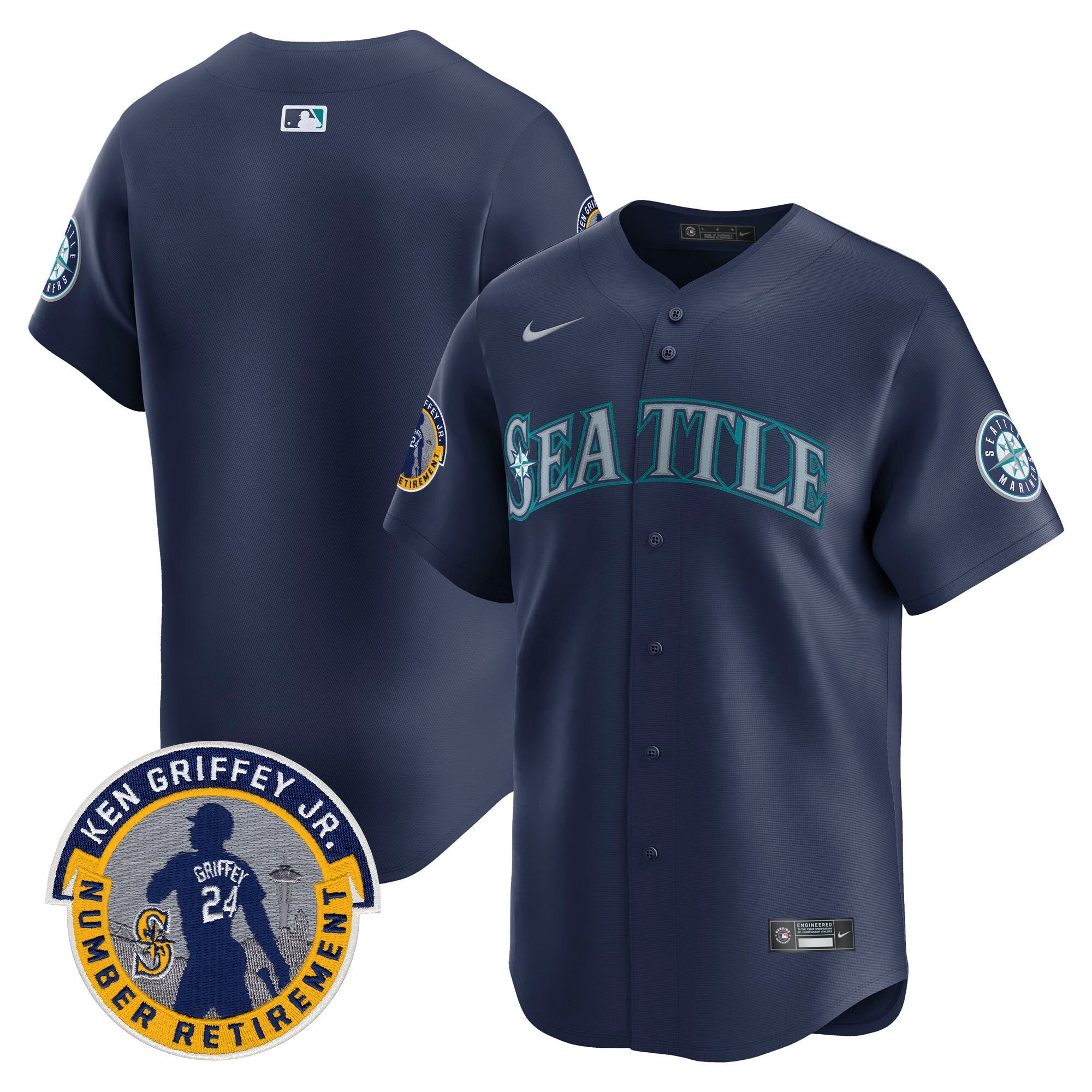 Men’s 2025 Ken Griffey Jr. Patch Vapor Premier Limited Jersey