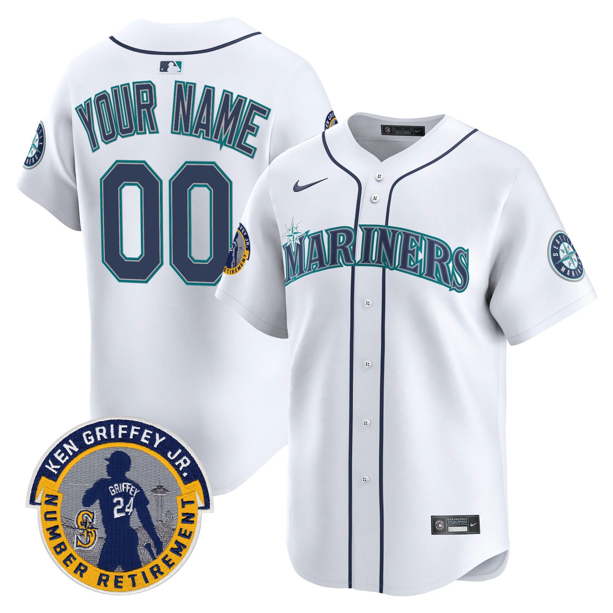 2025 Ken Griffey Jr. Patch Vapor Premier Limited Custom Jersey