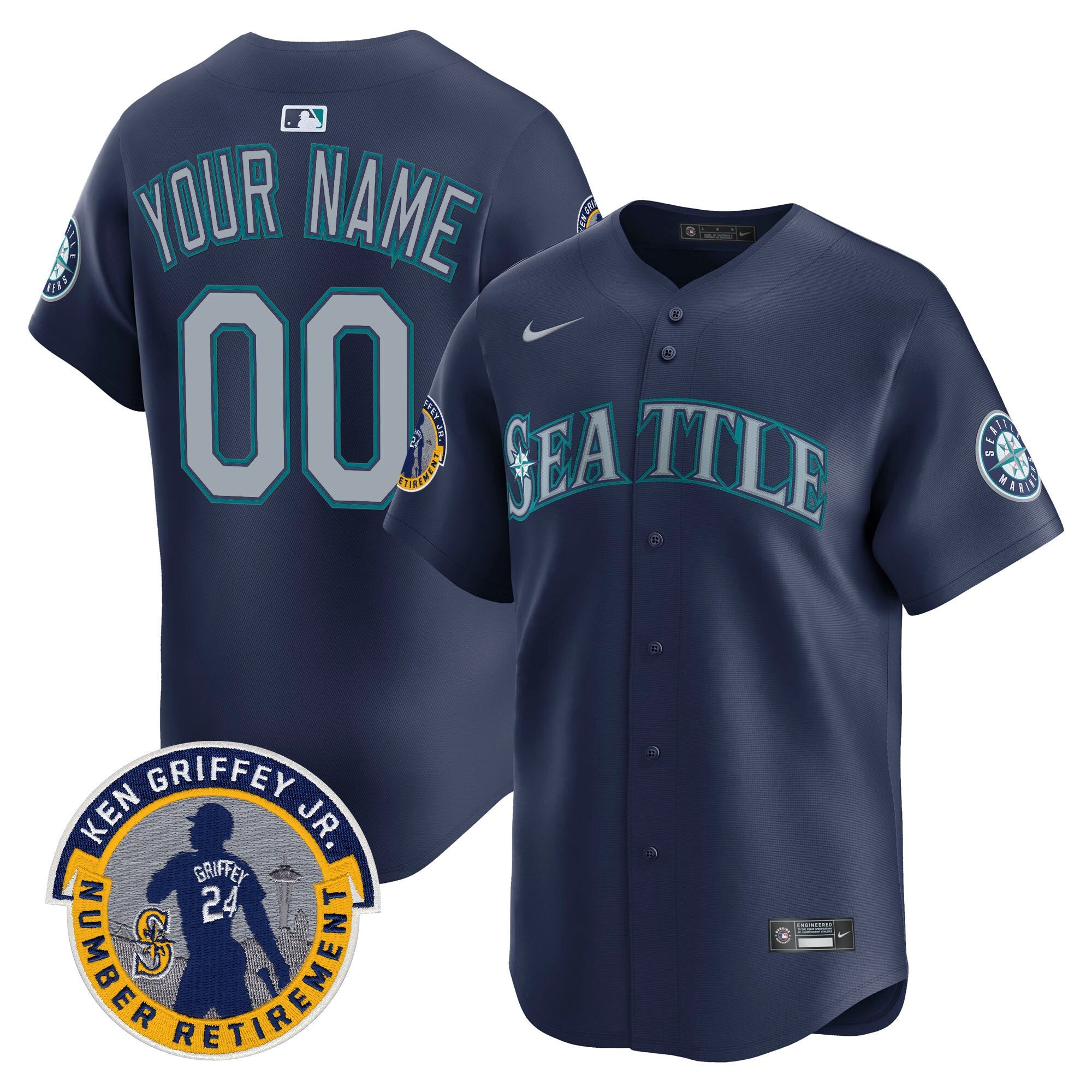2025 Ken Griffey Jr. Patch Vapor Premier Limited Custom Jersey