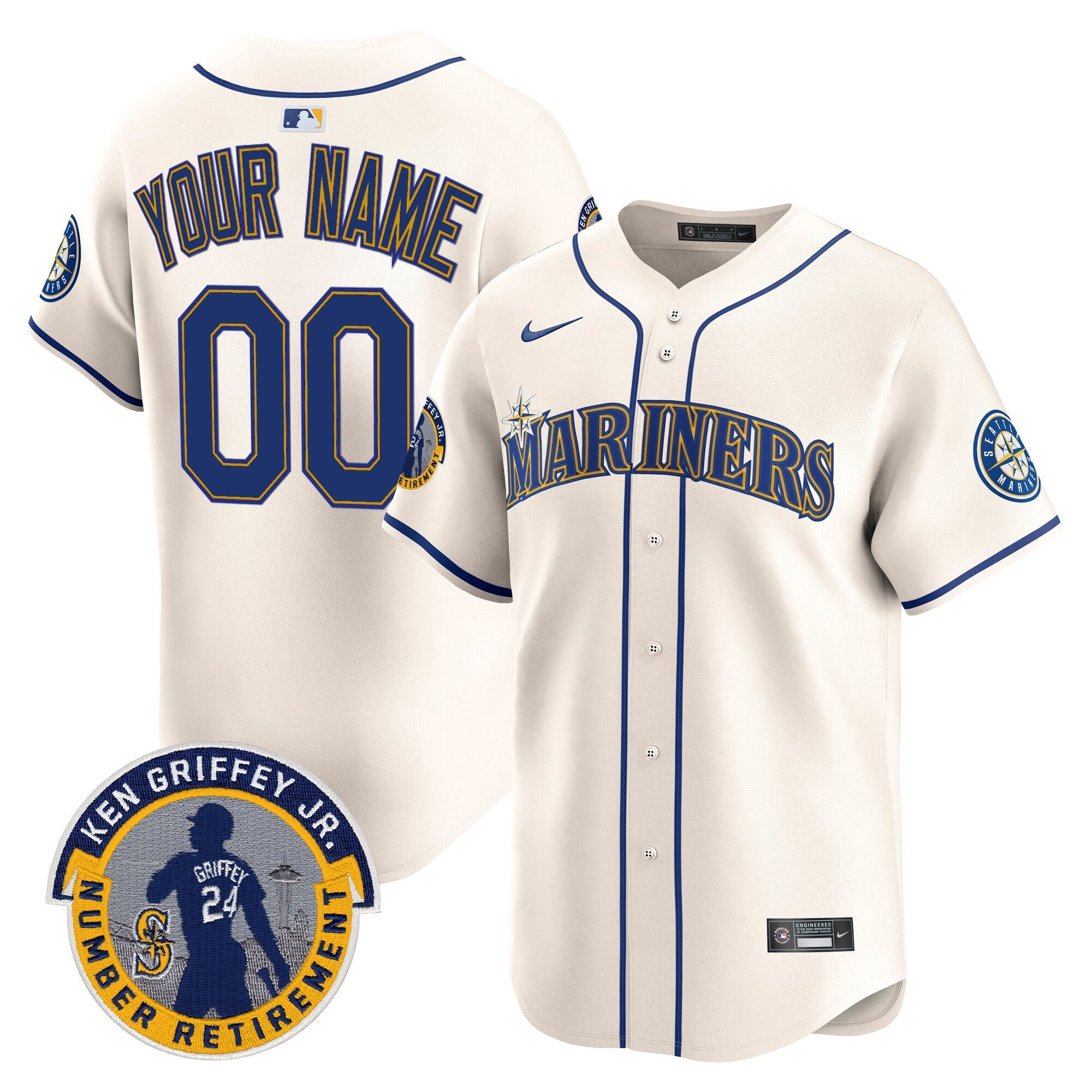 2025 Ken Griffey Jr. Patch Vapor Premier Limited Custom Jersey