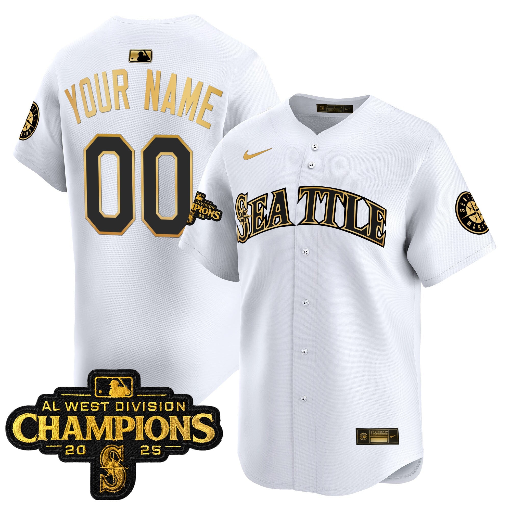 2025 AL West Division Champions Vapor Premier Custom Jersey