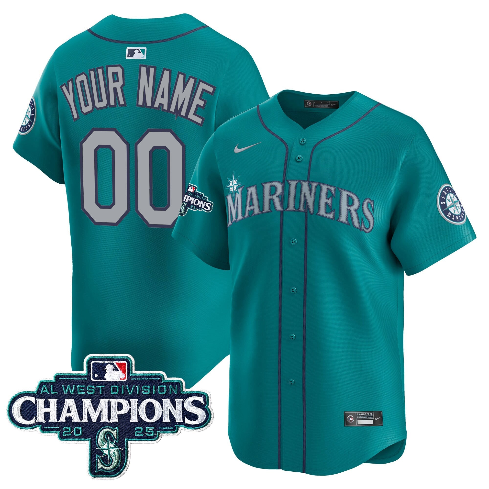 2025 AL West Division Champions Vapor Premier Custom Jersey
