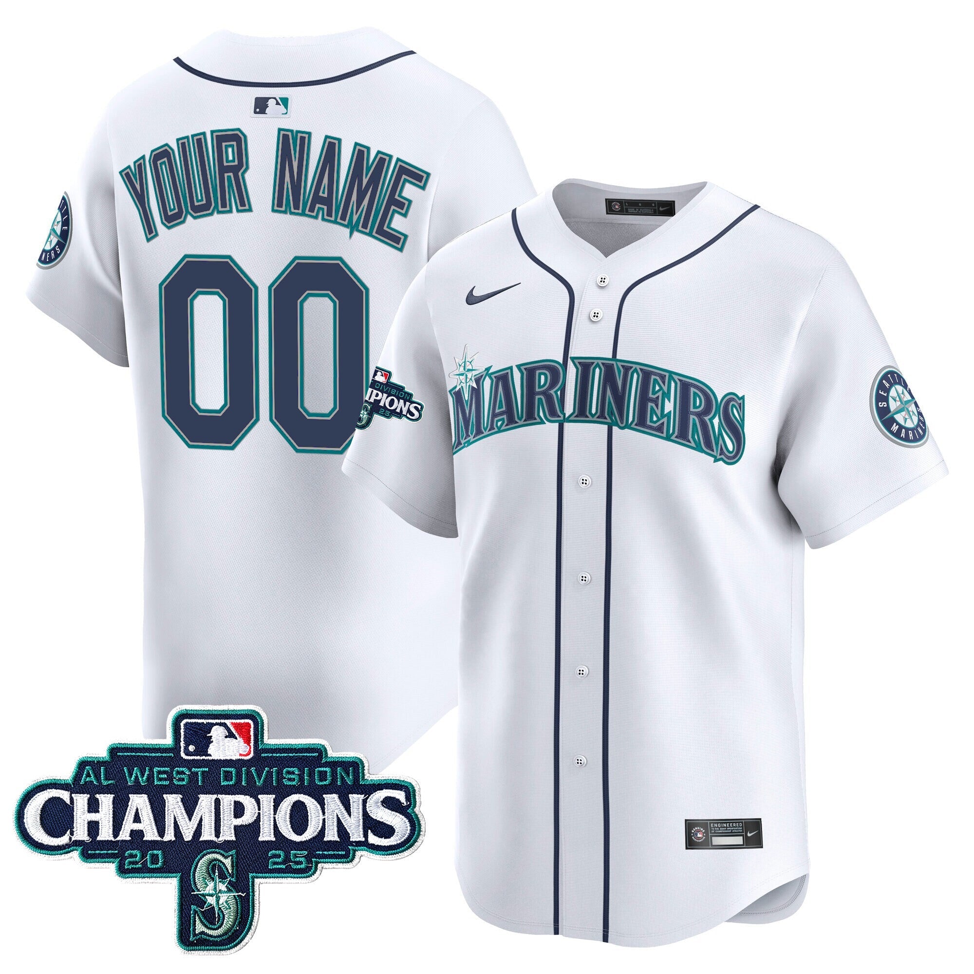 2025 AL West Division Champions Vapor Premier Custom Jersey