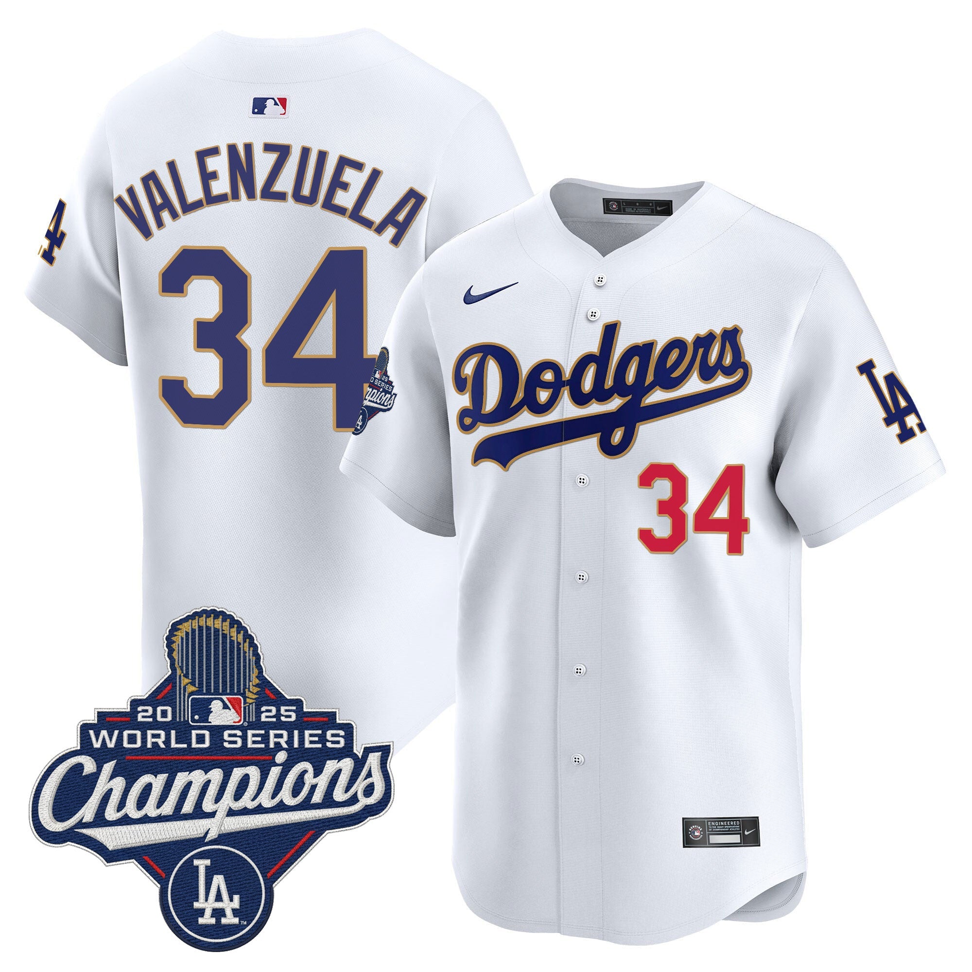 Men’s 2025 World Series Champions Patch Gold Trim Vapor Premier Limited Jersey
