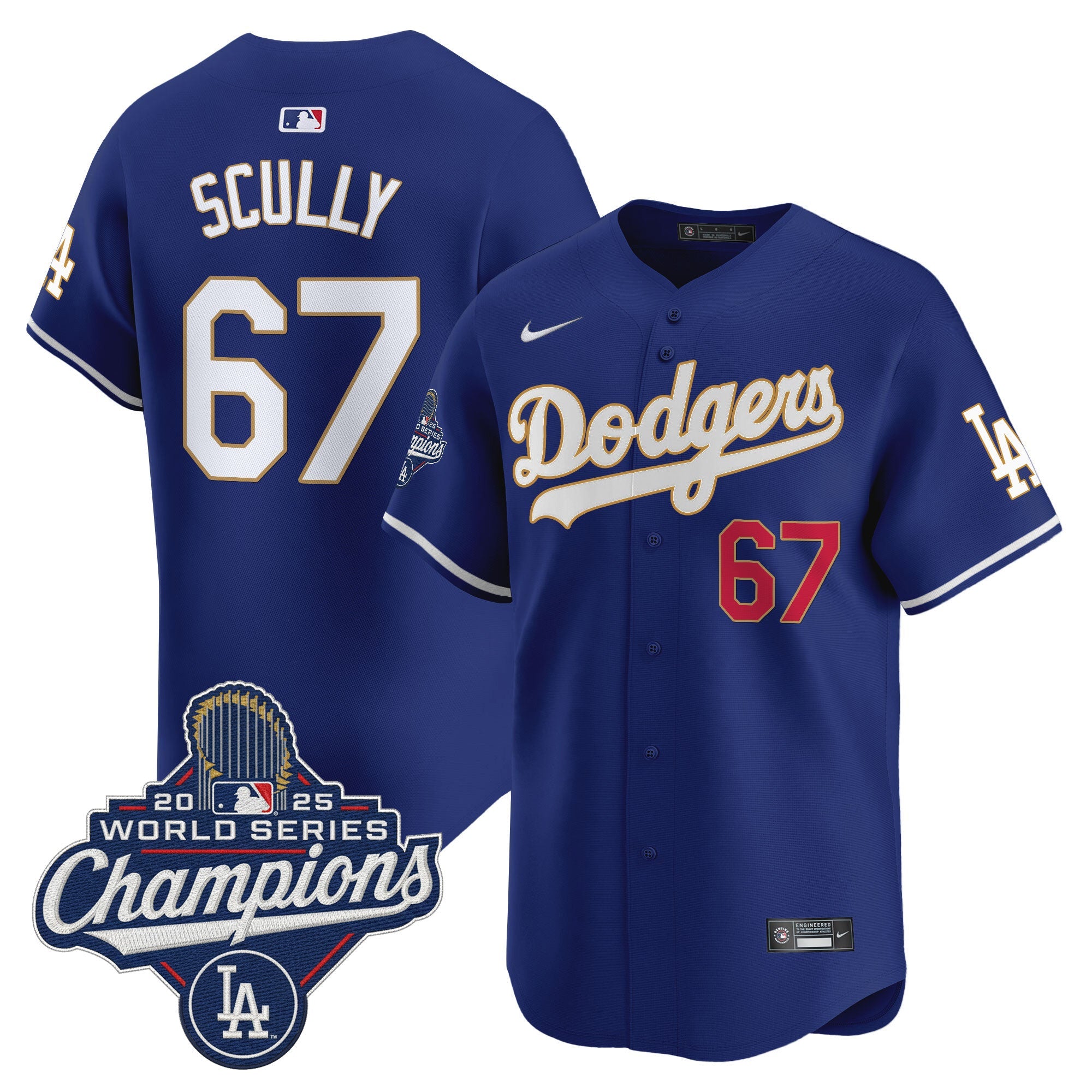 Men’s 2025 World Series Champions Patch Gold Trim Vapor Premier Limited Jersey