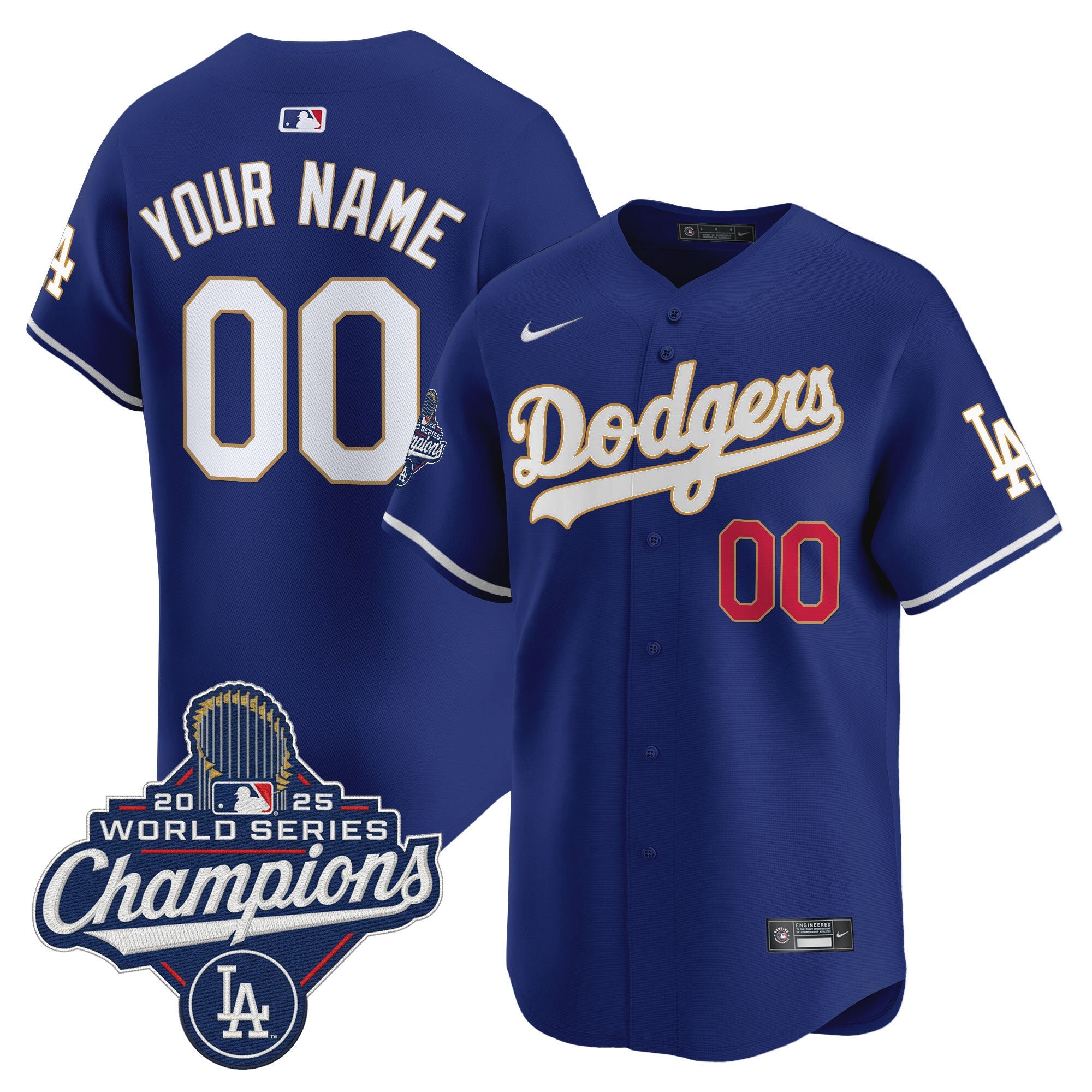 2025 World Series Champions Patch Gold Trim Vapor Premier Limited Custom Jersey