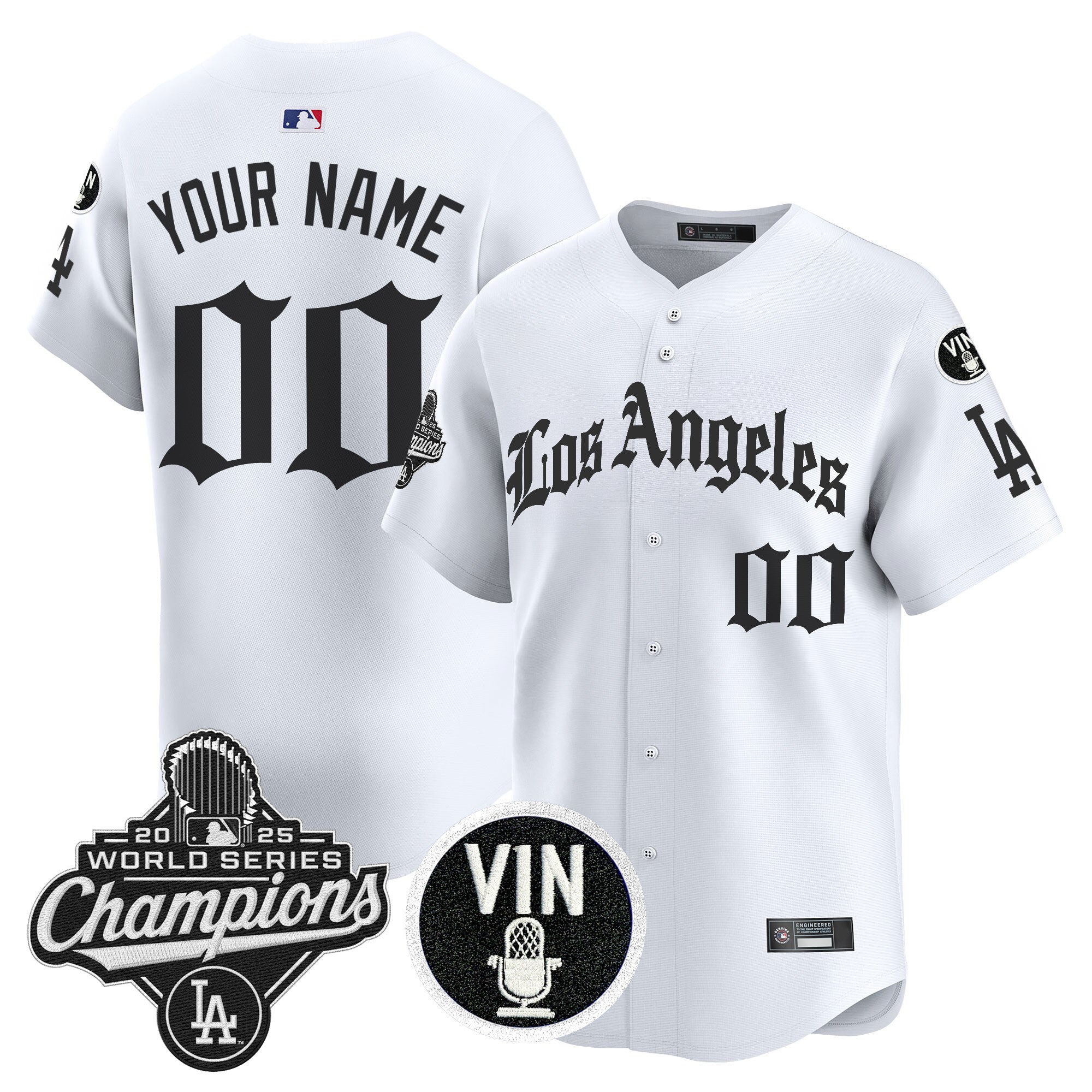 2025 World Series Champions Vapor Premier Limited Custom Jersey – LA Gothic Edition