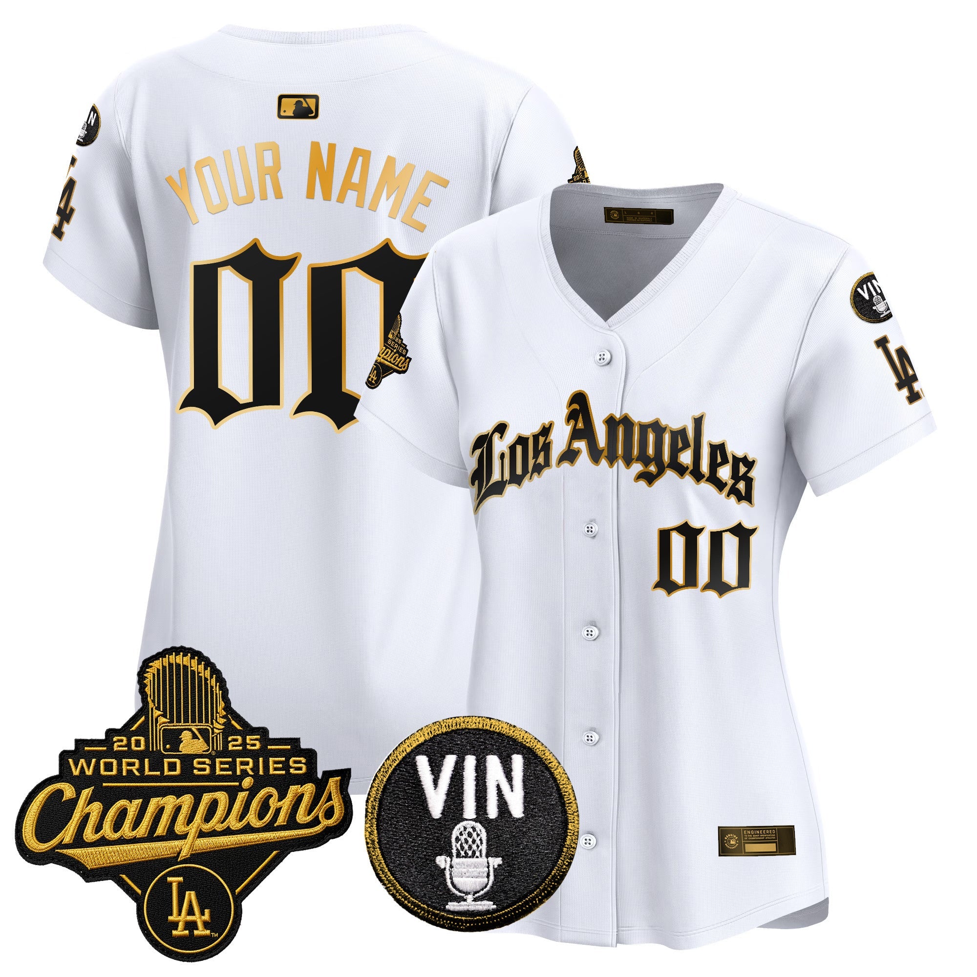 2025 World Series Champions Vapor Premier Limited Custom Jersey – LA Gothic Edition