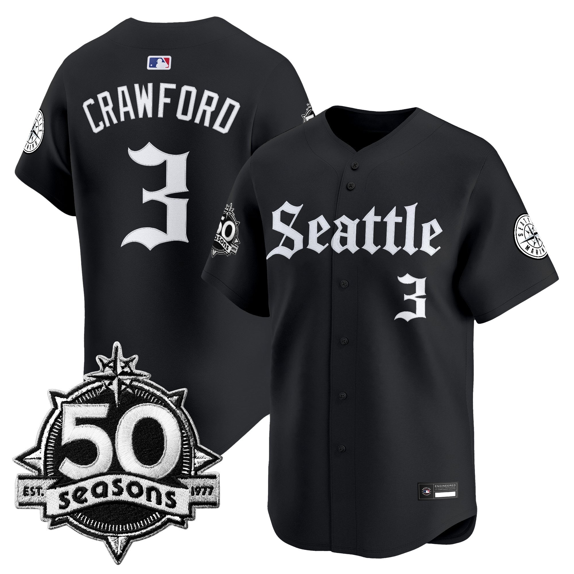 Men’s 50 Seasons Patch Vapor Premier Limited Jersey – Gothic Edition