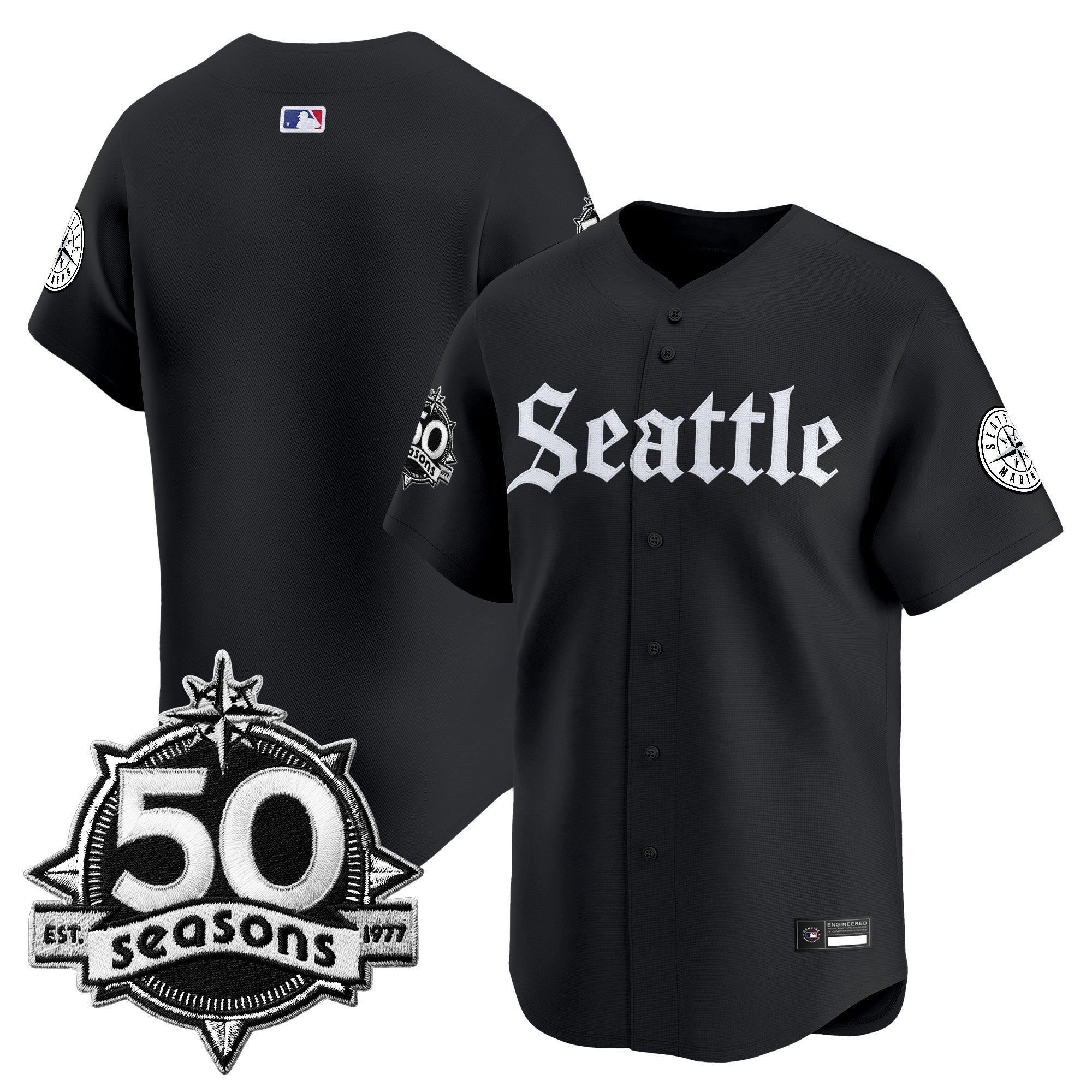 Men’s 50 Seasons Patch Vapor Premier Limited Jersey – Gothic Edition