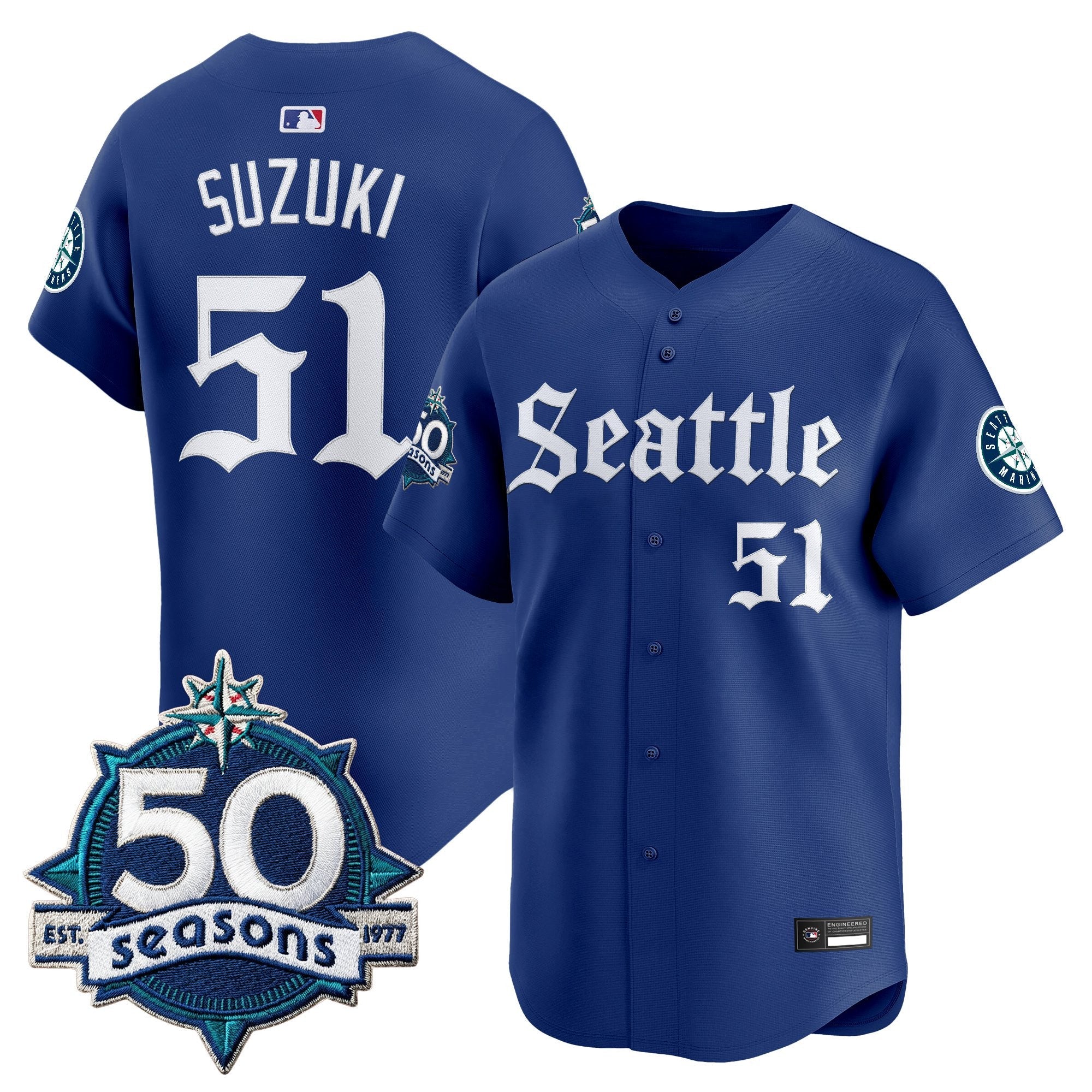 Men’s 50 Seasons Patch Vapor Premier Limited Jersey – Gothic Edition