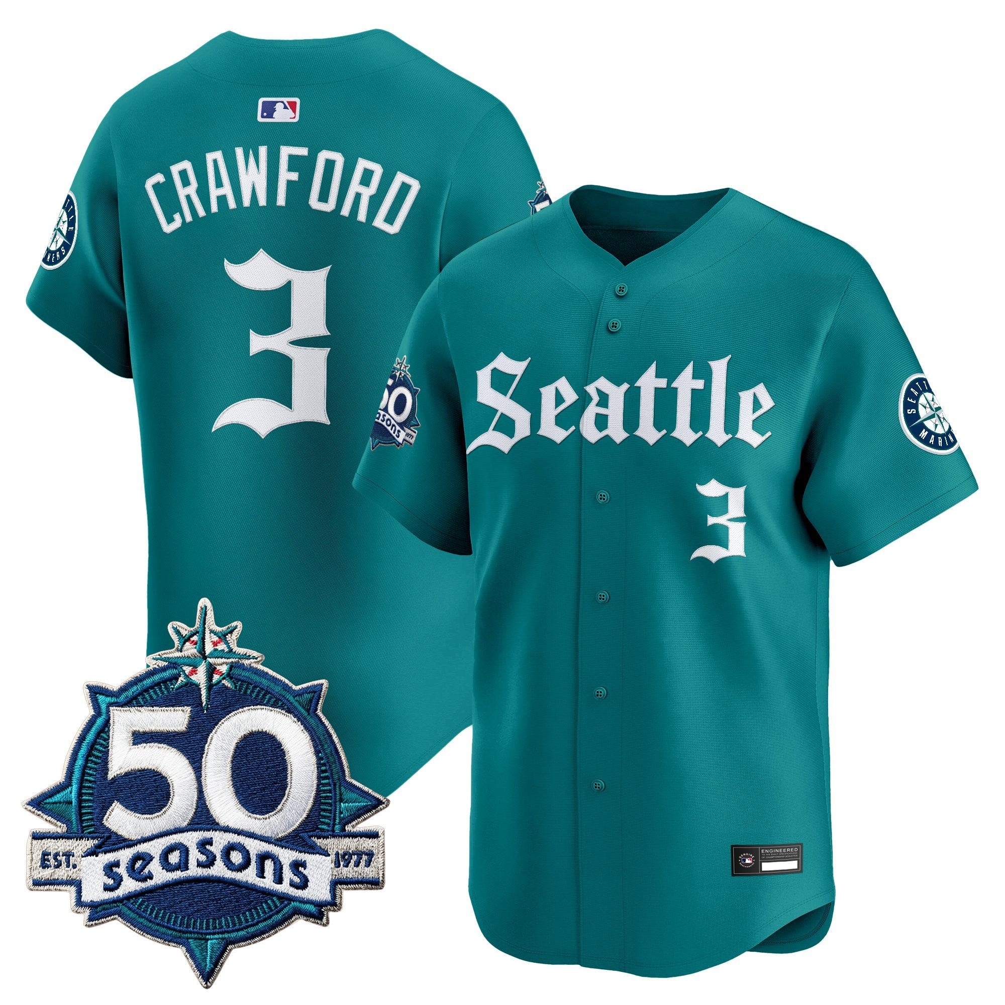 Men’s 50 Seasons Patch Vapor Premier Limited Jersey – Gothic Edition
