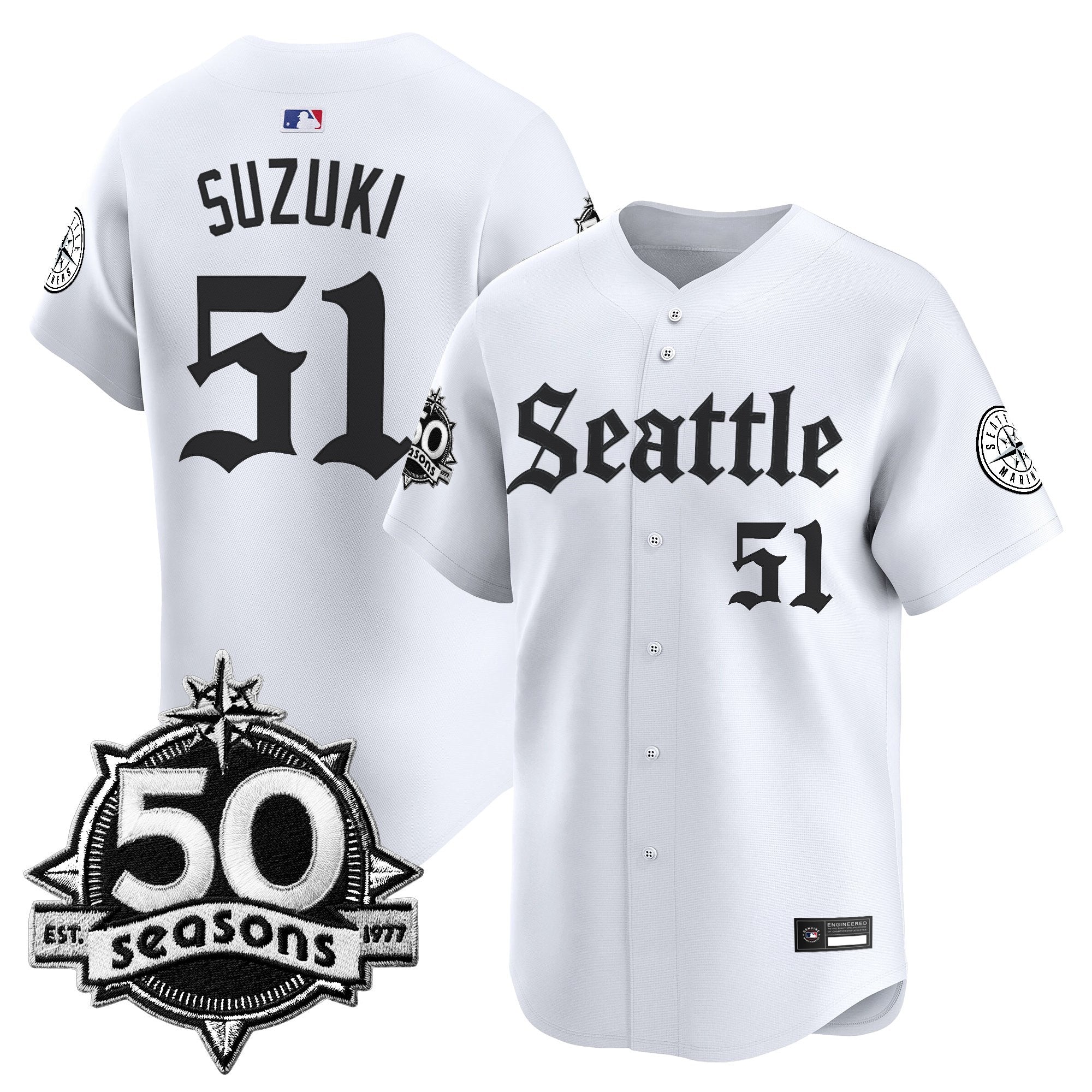 Men’s 50 Seasons Patch Vapor Premier Limited Jersey – Gothic Edition