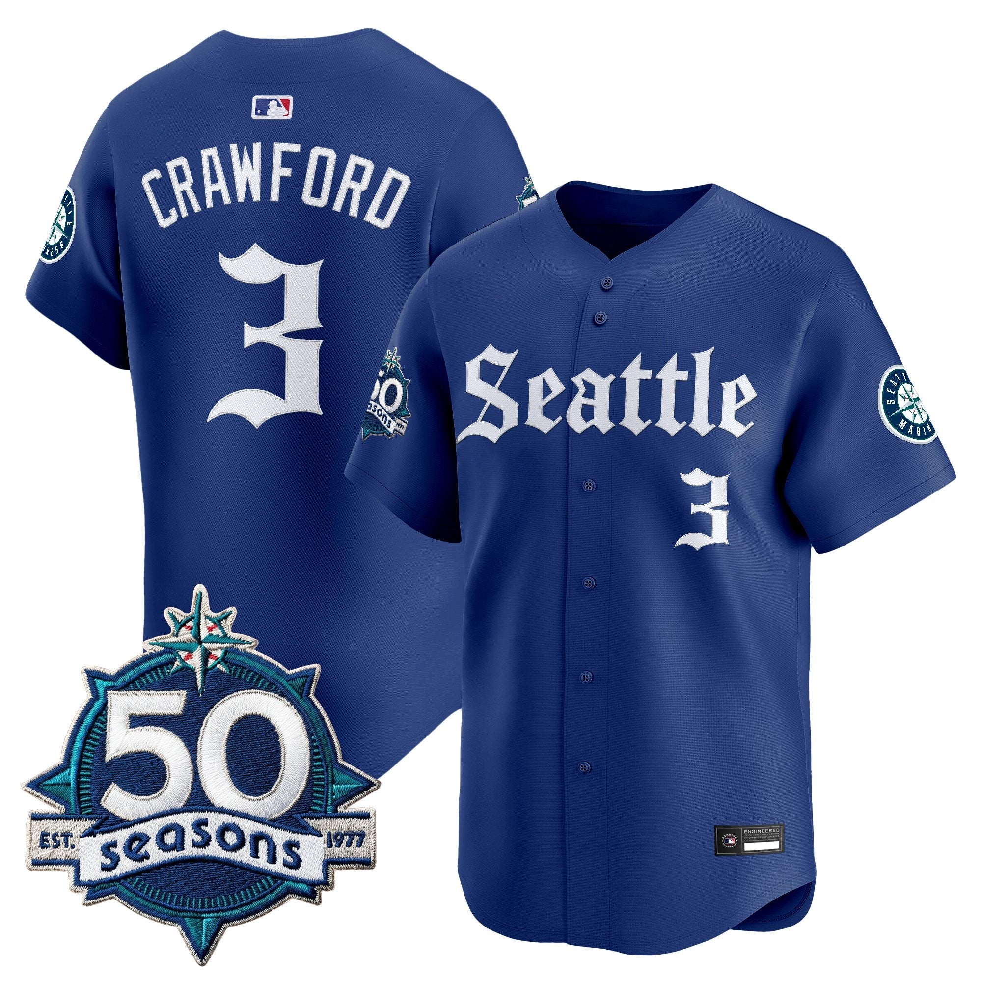 Men’s 50 Seasons Patch Vapor Premier Limited Jersey – Gothic Edition