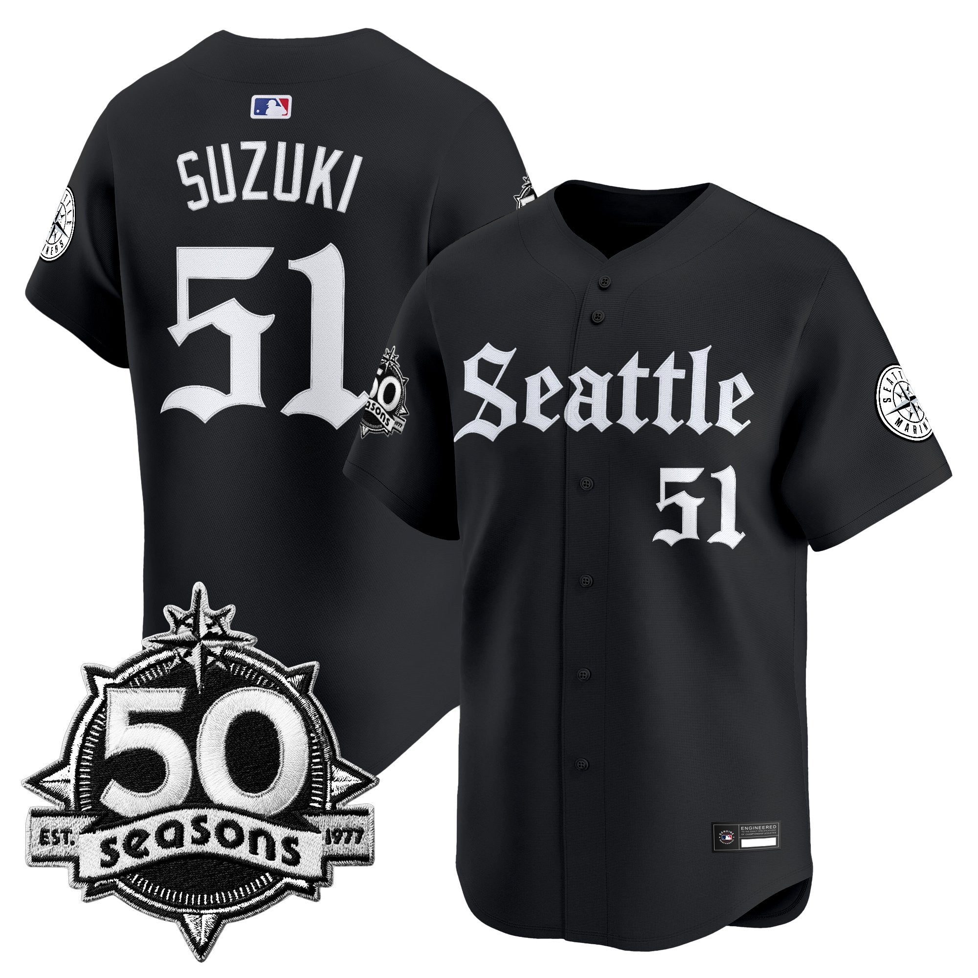 Men’s 50 Seasons Patch Vapor Premier Limited Jersey – Gothic Edition