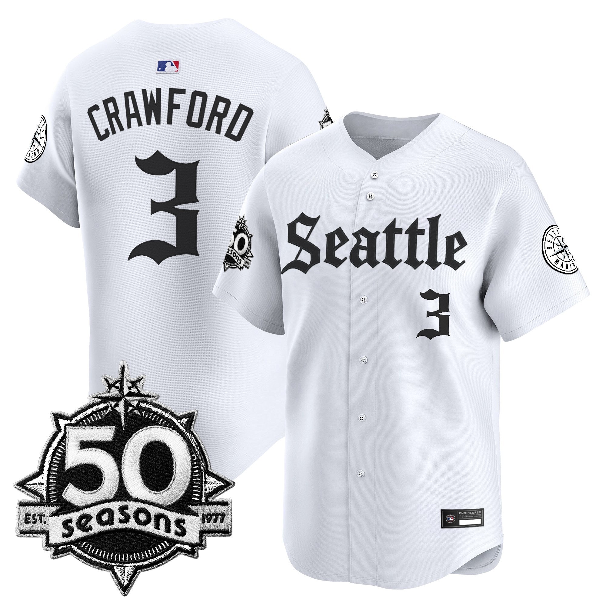 Men’s 50 Seasons Patch Vapor Premier Limited Jersey – Gothic Edition