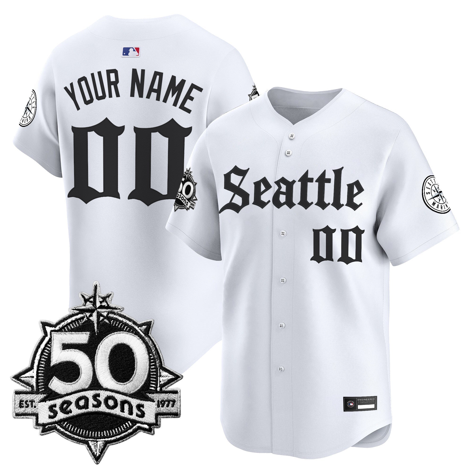 50 Seasons Patch Vapor Premier Limited Custom Jersey – Gothic Edition