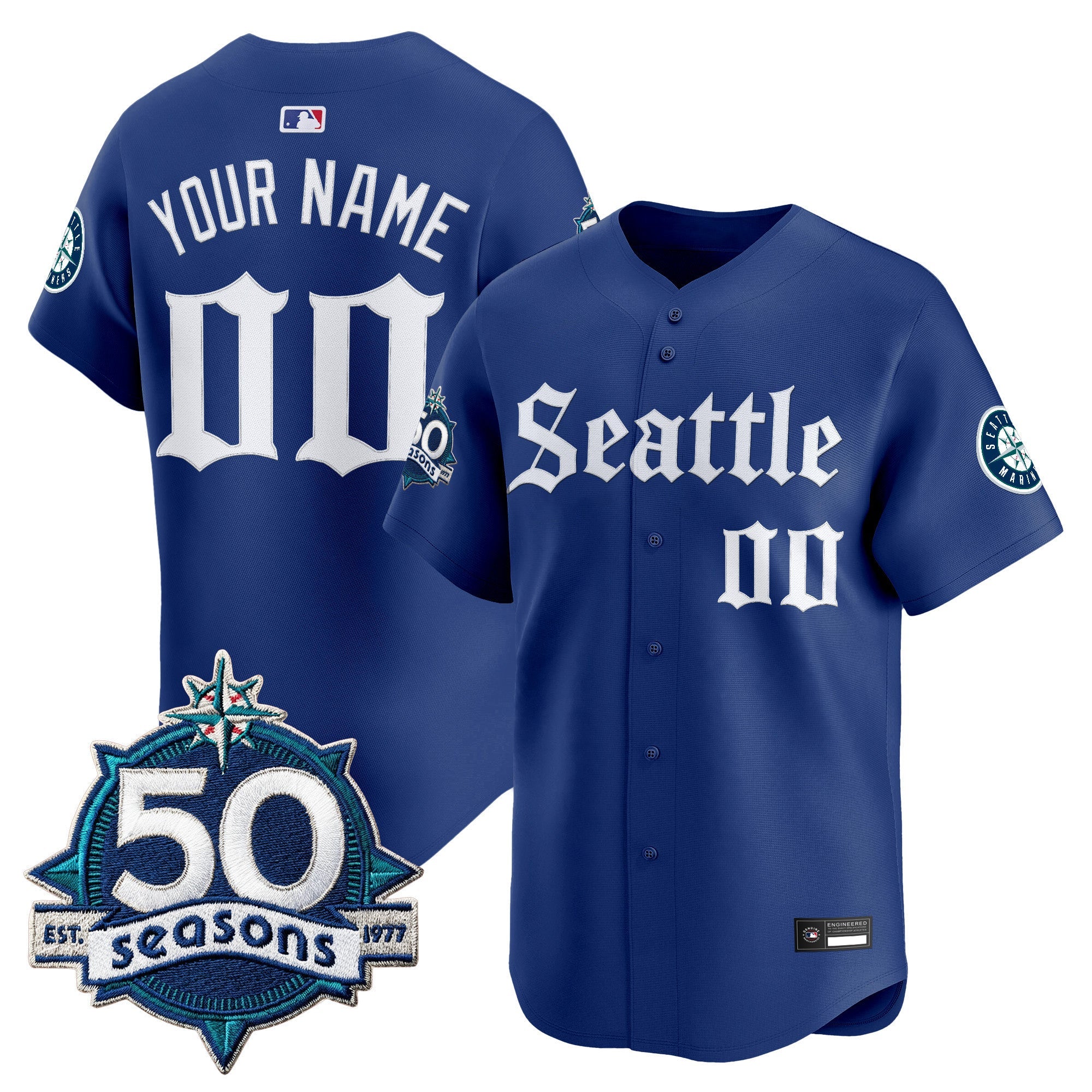 50 Seasons Patch Vapor Premier Limited Custom Jersey – Gothic Edition