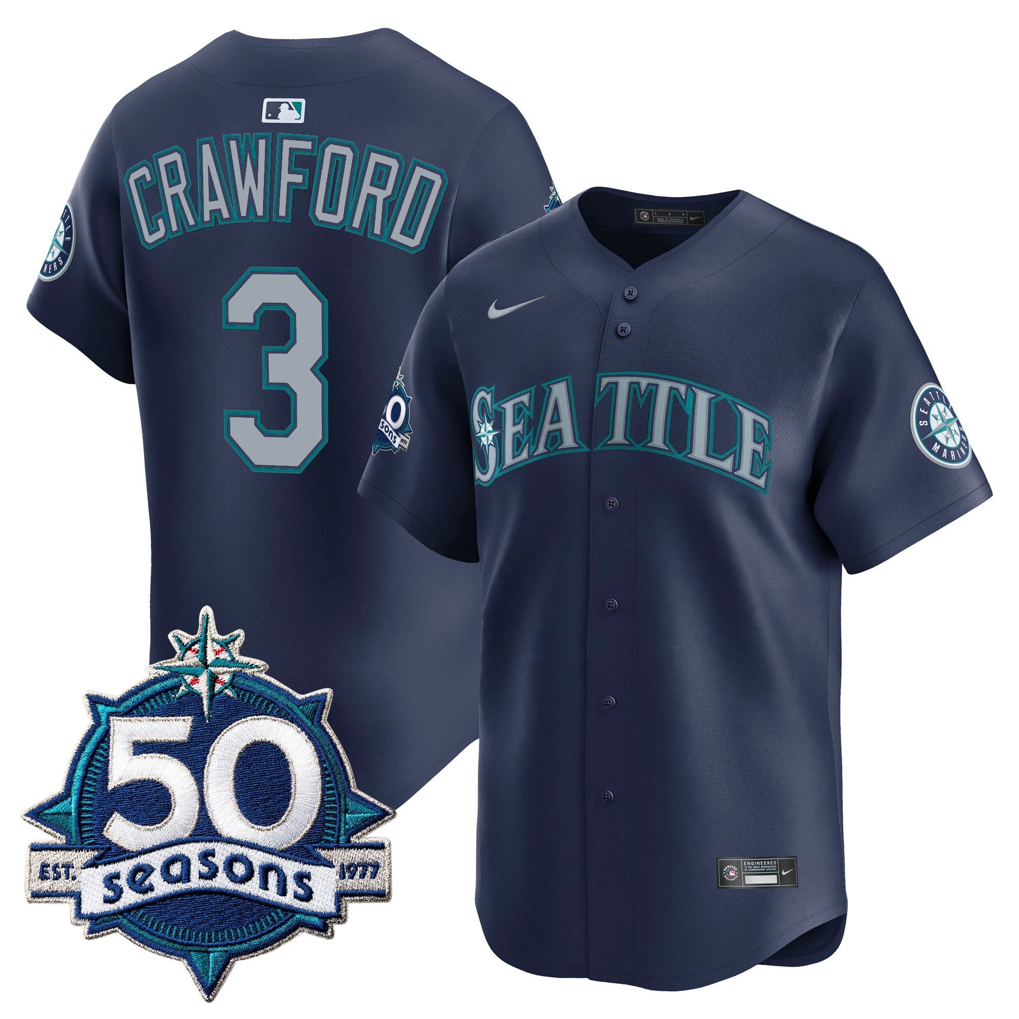 Men’s 50 Seasons Patch Vapor Premier Limited Jersey