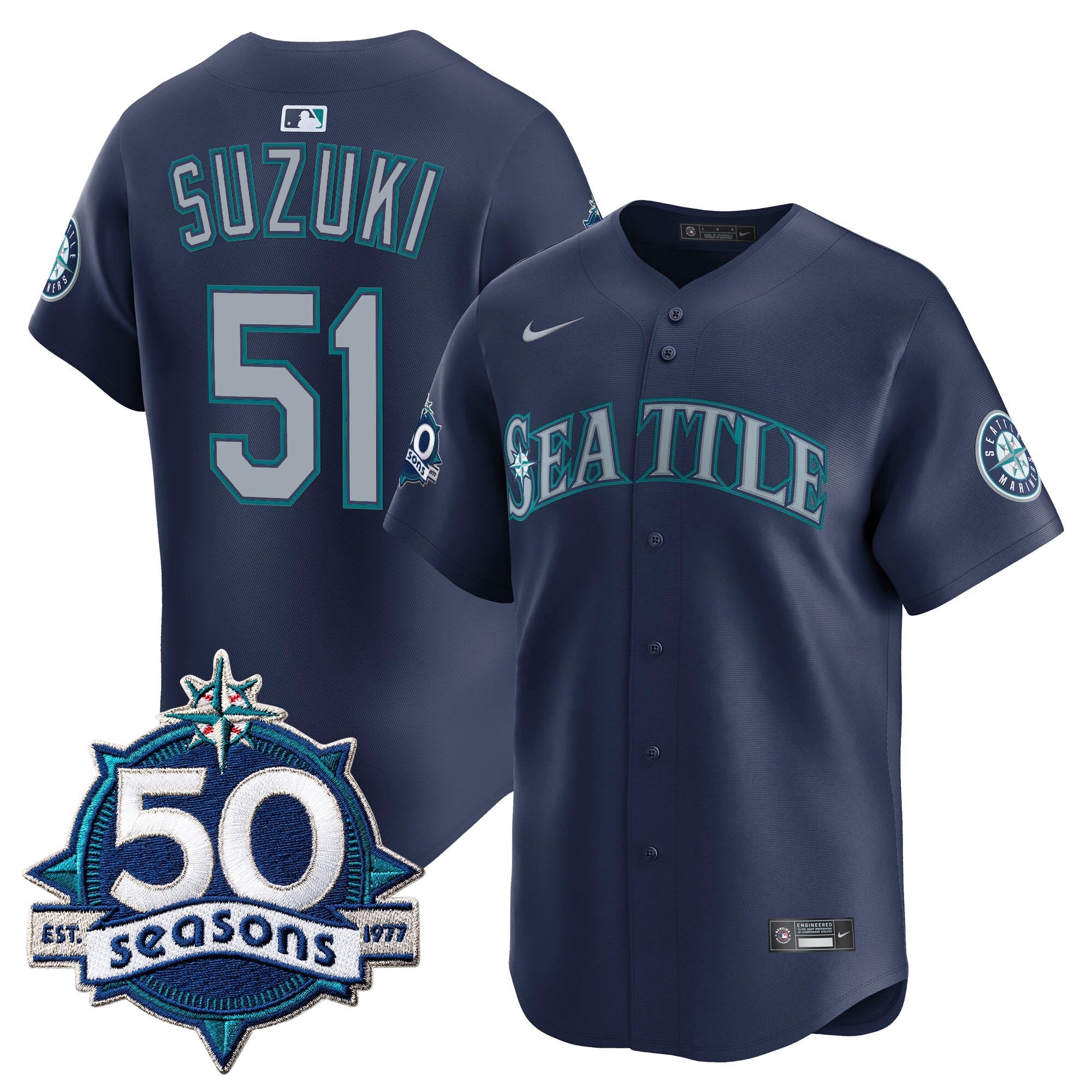 Men’s 50 Seasons Patch Vapor Premier Limited Jersey