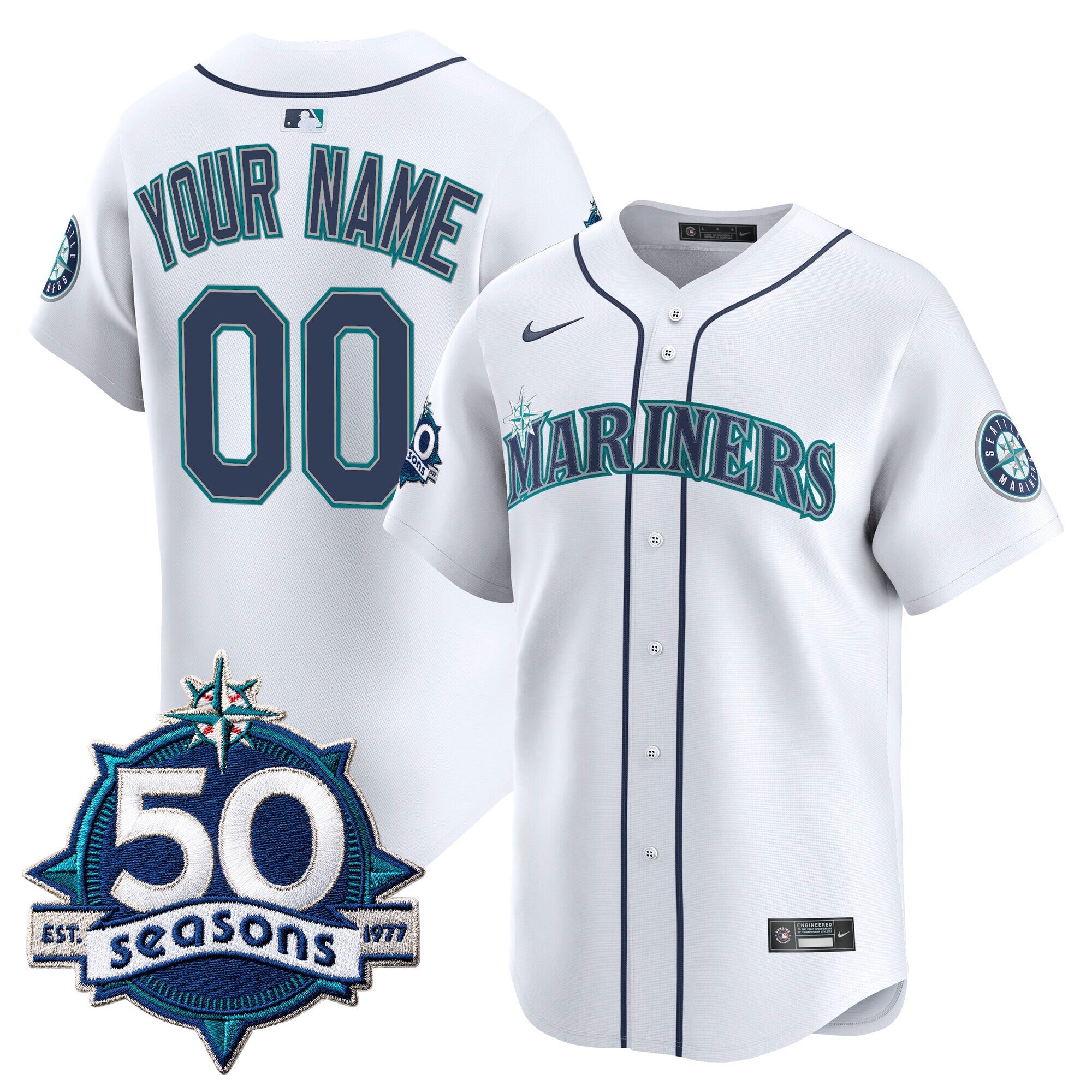 50 Seasons Patch Vapor Premier Limited Custom Jersey