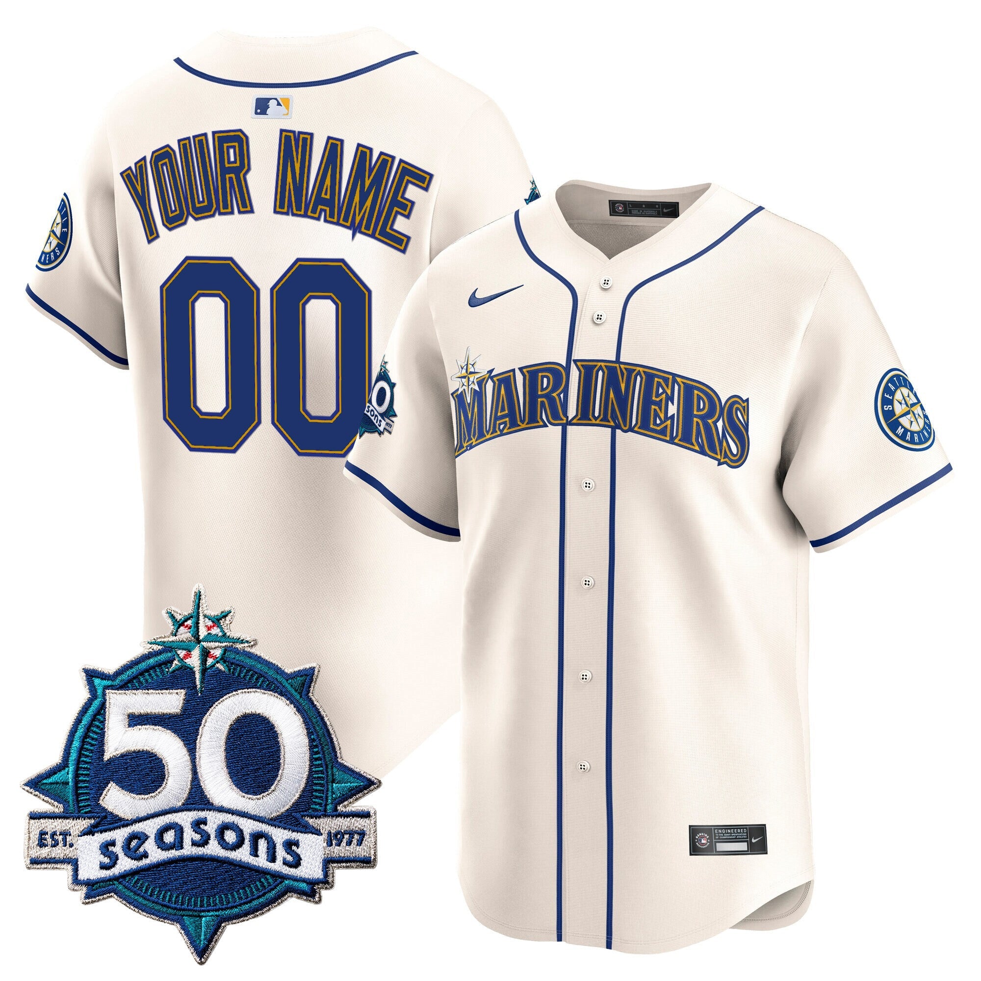 50 Seasons Patch Vapor Premier Limited Custom Jersey