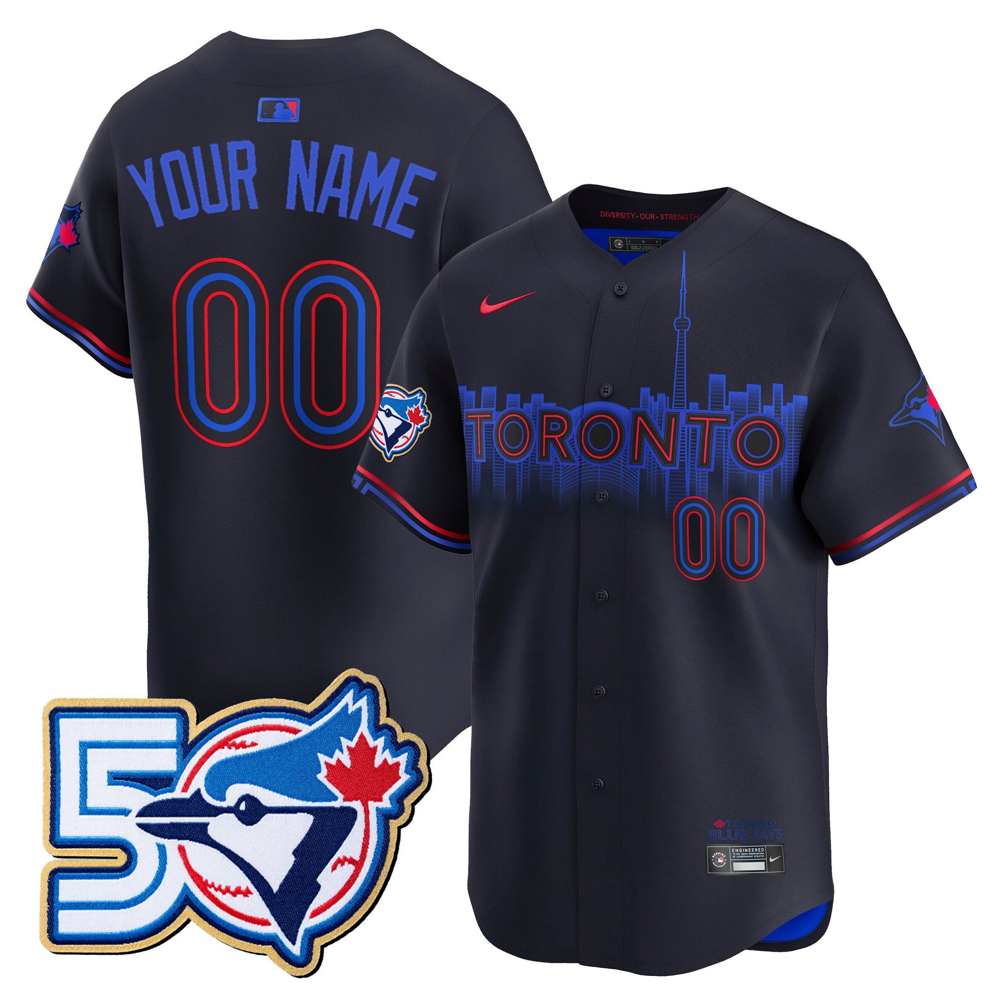 50 Seasons Patch Vapor Premier Limited Custom Jersey