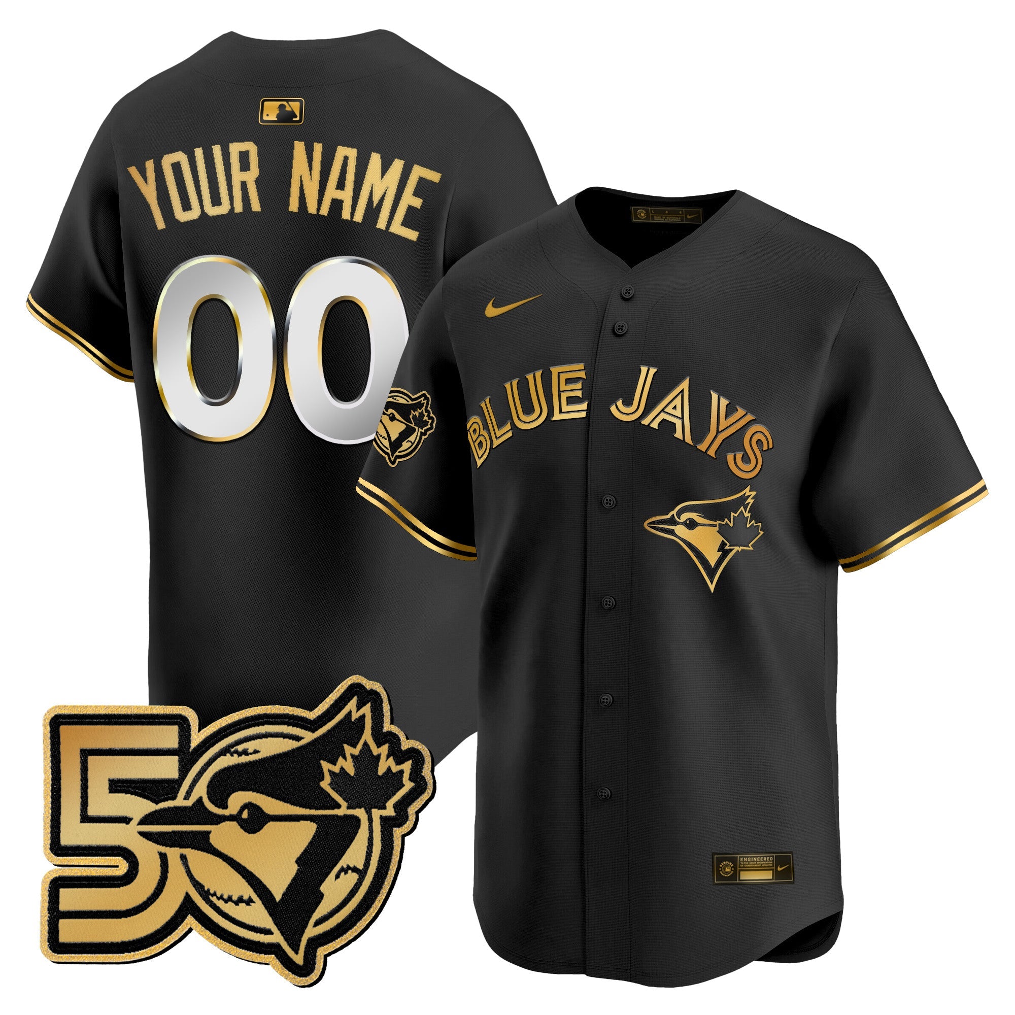 50 Seasons Patch Vapor Premier Limited Custom Jersey