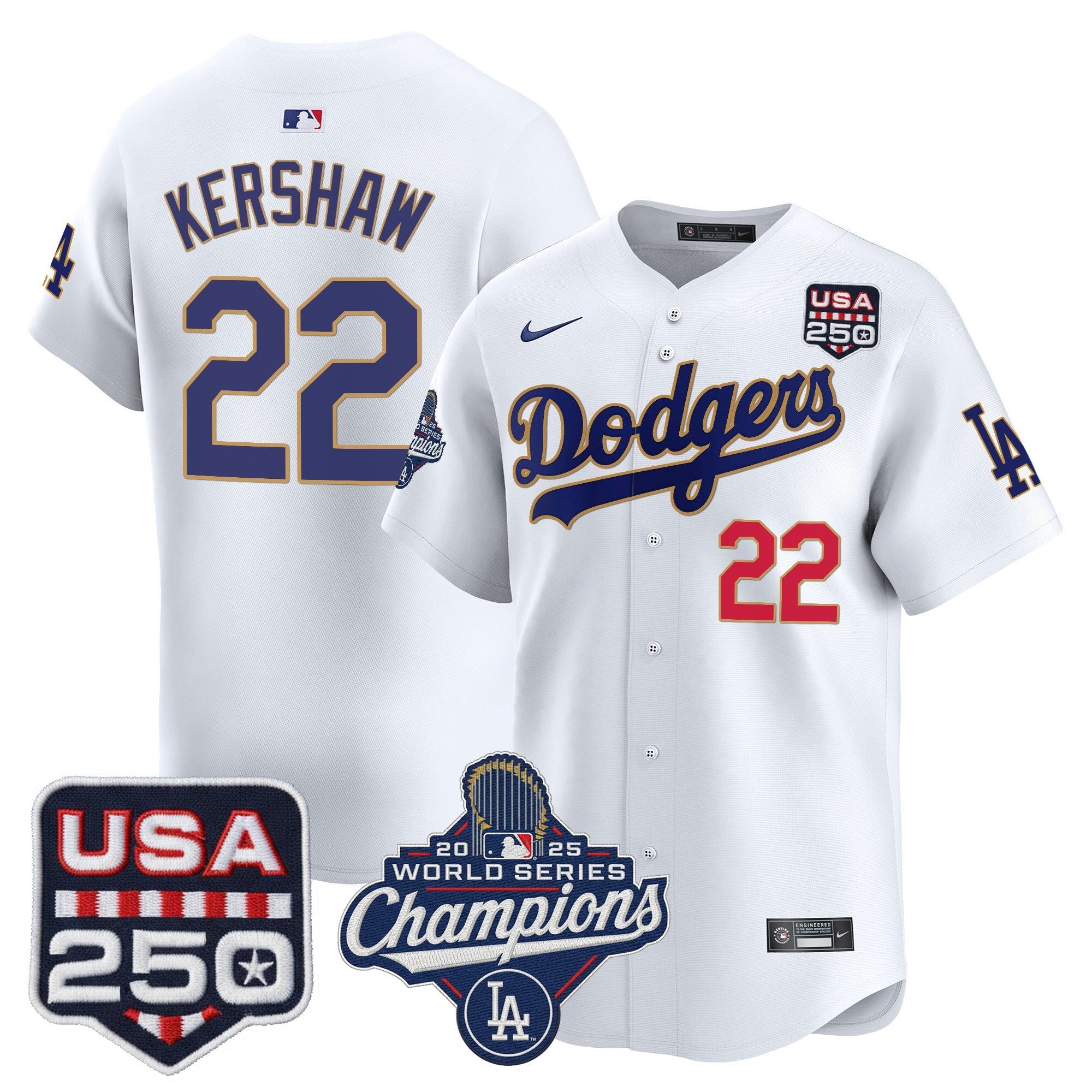 Men’s 2025 World Series Champions & 250America Patch Vapor Premier Limited Jersey