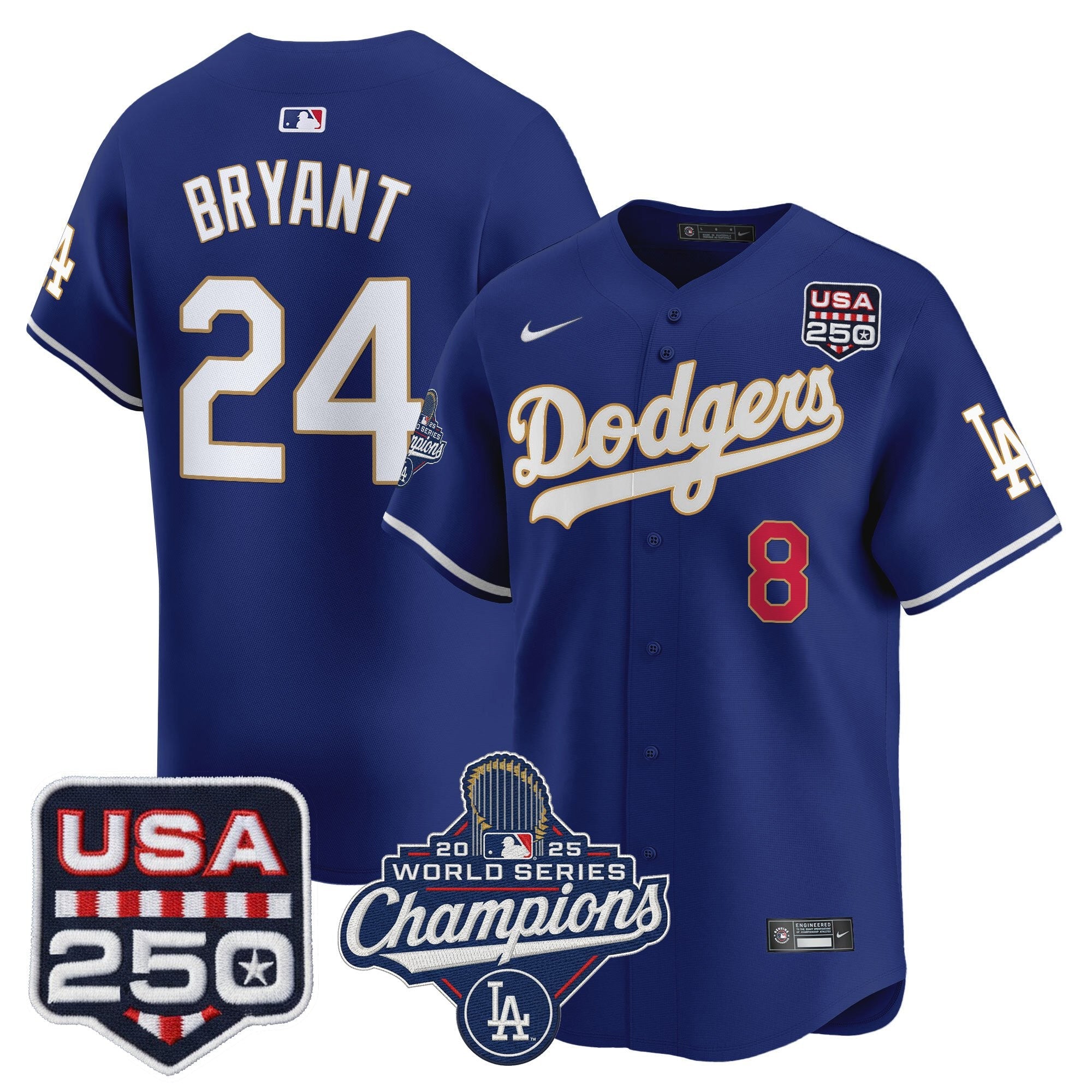 Men’s 2025 World Series Champions & 250America Patch Vapor Premier Limited Jersey