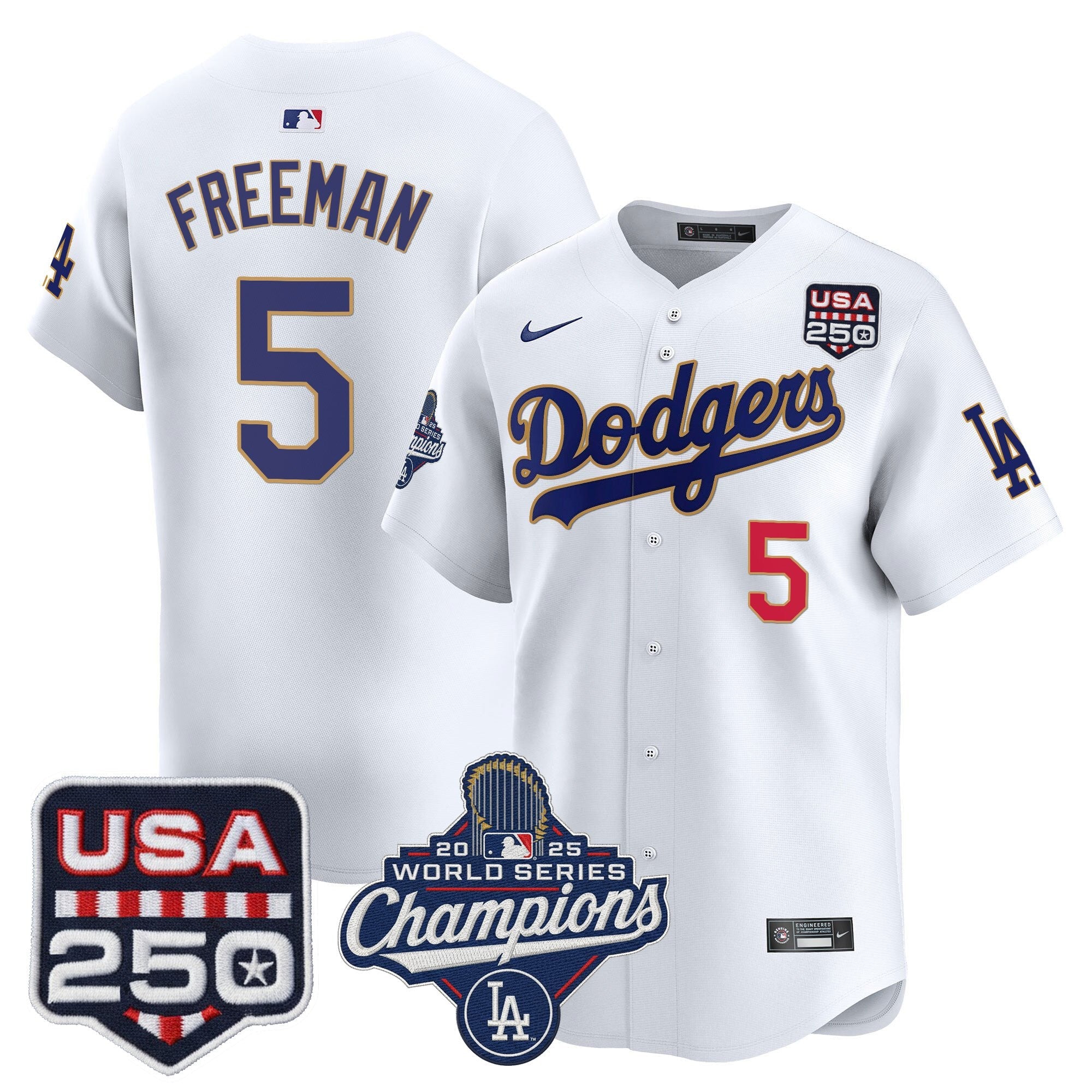 Men’s 2025 World Series Champions & 250America Patch Vapor Premier Limited Jersey