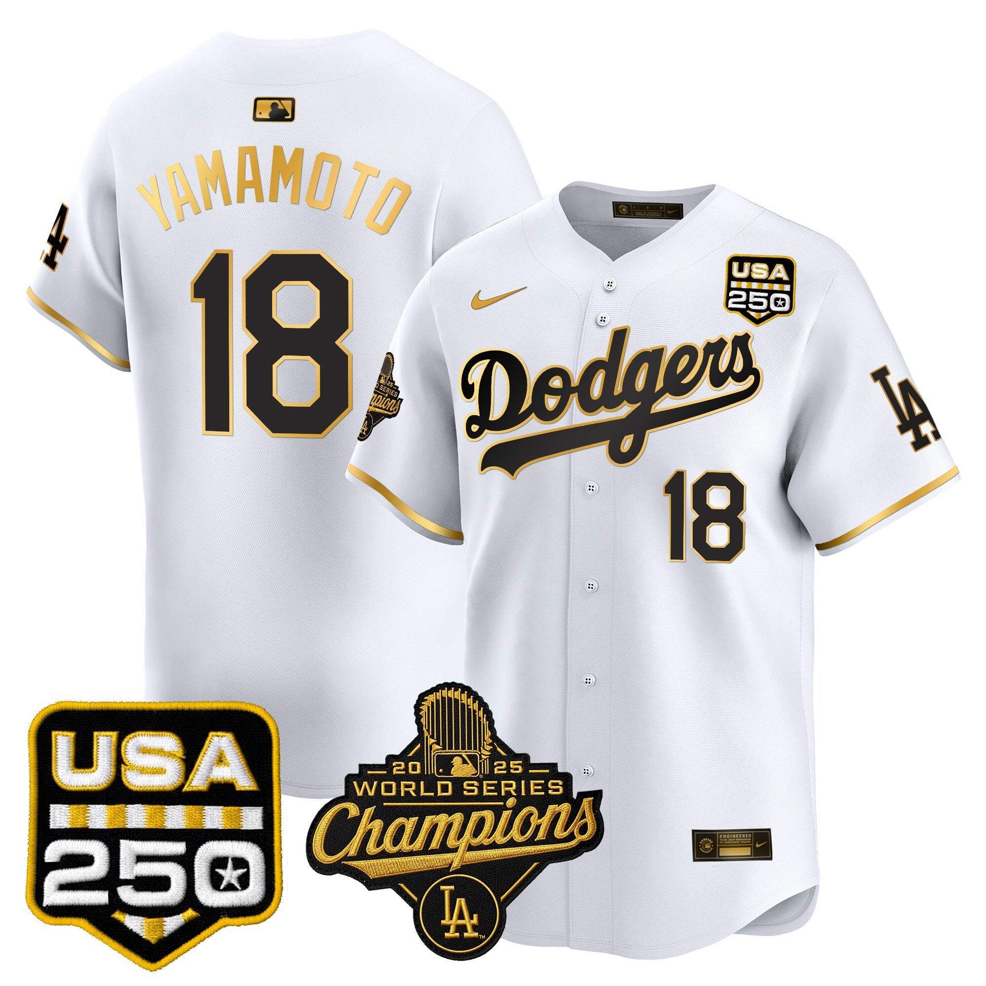 Men’s 2025 World Series Champions & 250America Patch Vapor Premier Limited Jersey