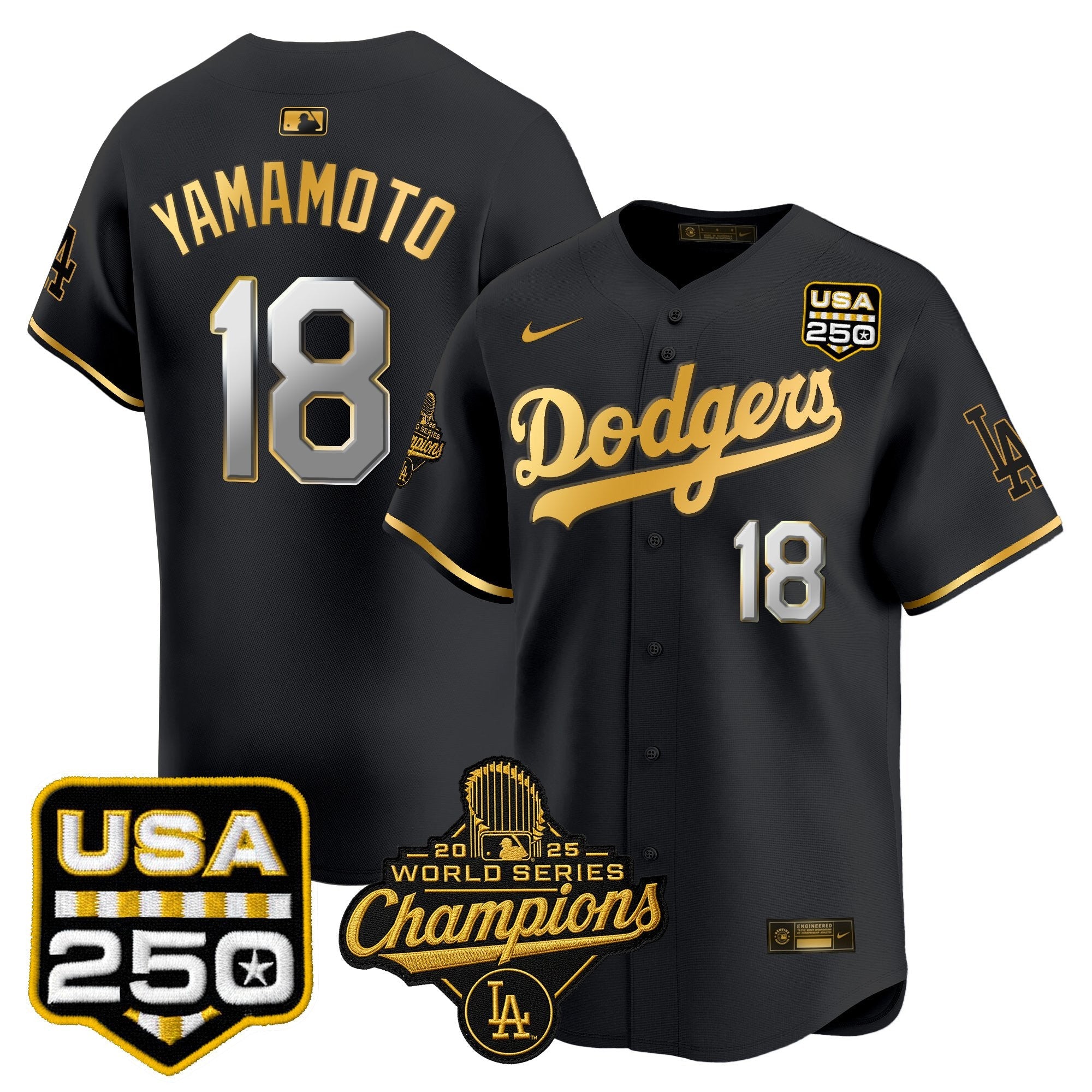 Men’s 2025 World Series Champions & 250America Patch Vapor Premier Limited Jersey