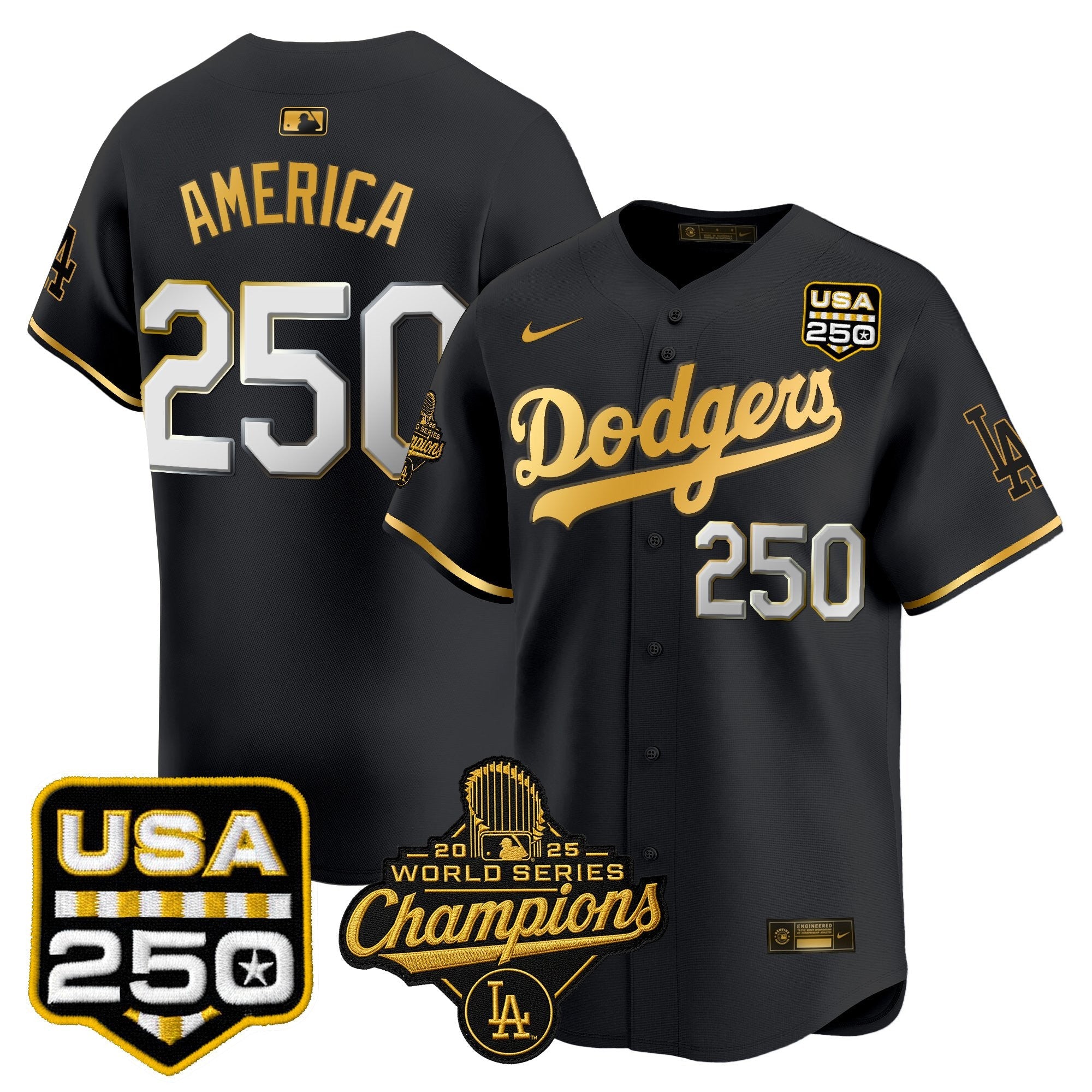 Men’s 2025 World Series Champions & 250America Patch Vapor Premier Limited Jersey