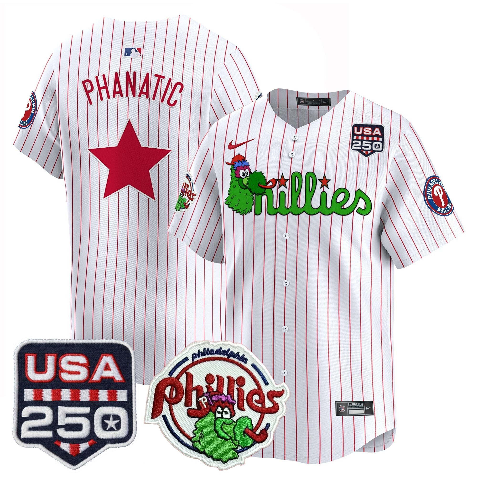 Men’s Philadelphia Phanatic & 250America Patch Vapor Premier Limited Jersey