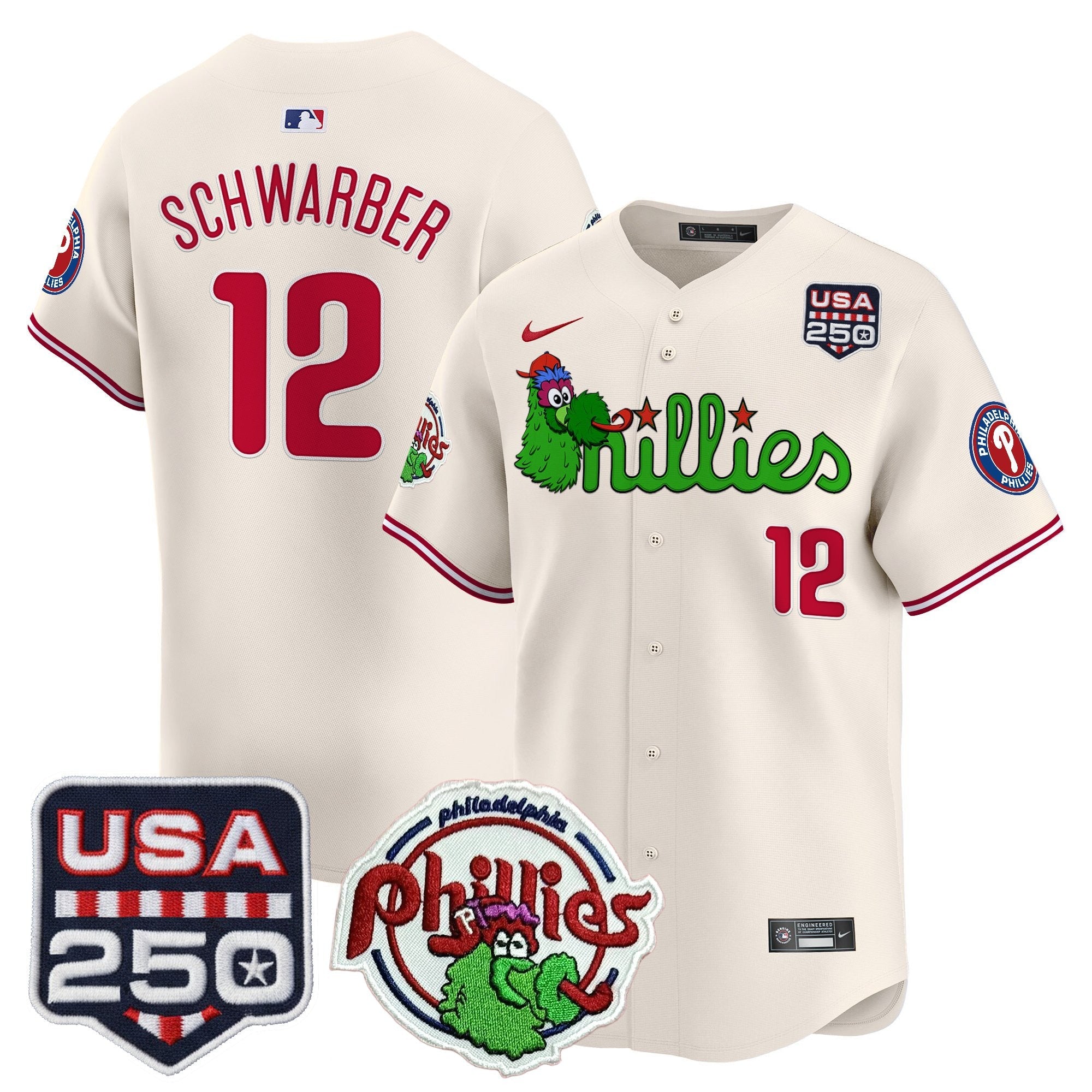 Men’s Philadelphia Phanatic & 250America Patch Vapor Premier Limited Jersey