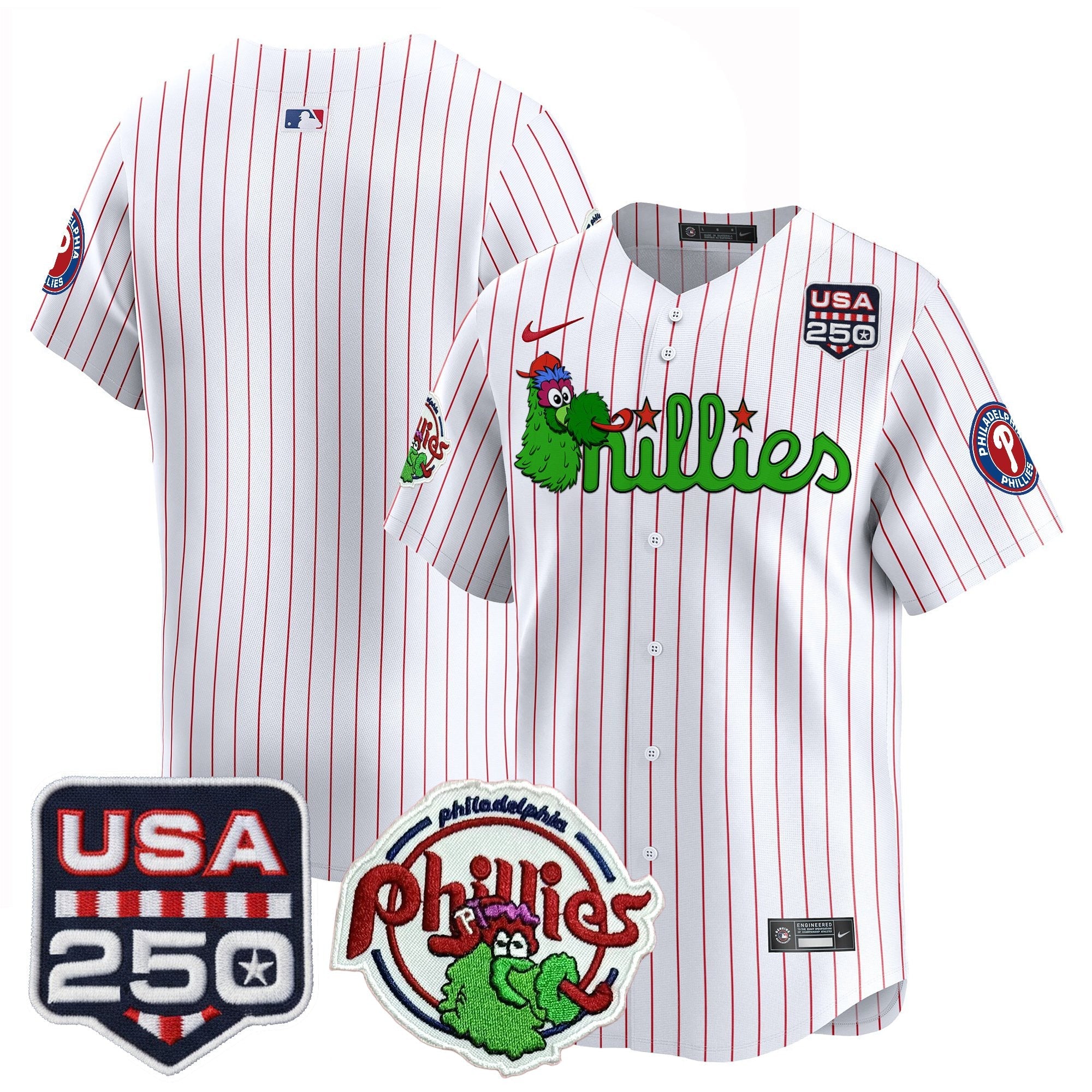 Men’s Philadelphia Phanatic & 250America Patch Vapor Premier Limited Jersey