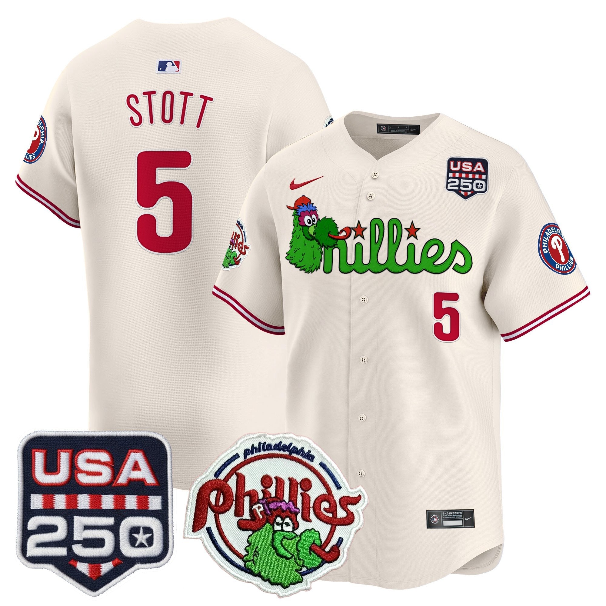 Men’s Philadelphia Phanatic & 250America Patch Vapor Premier Limited Jersey