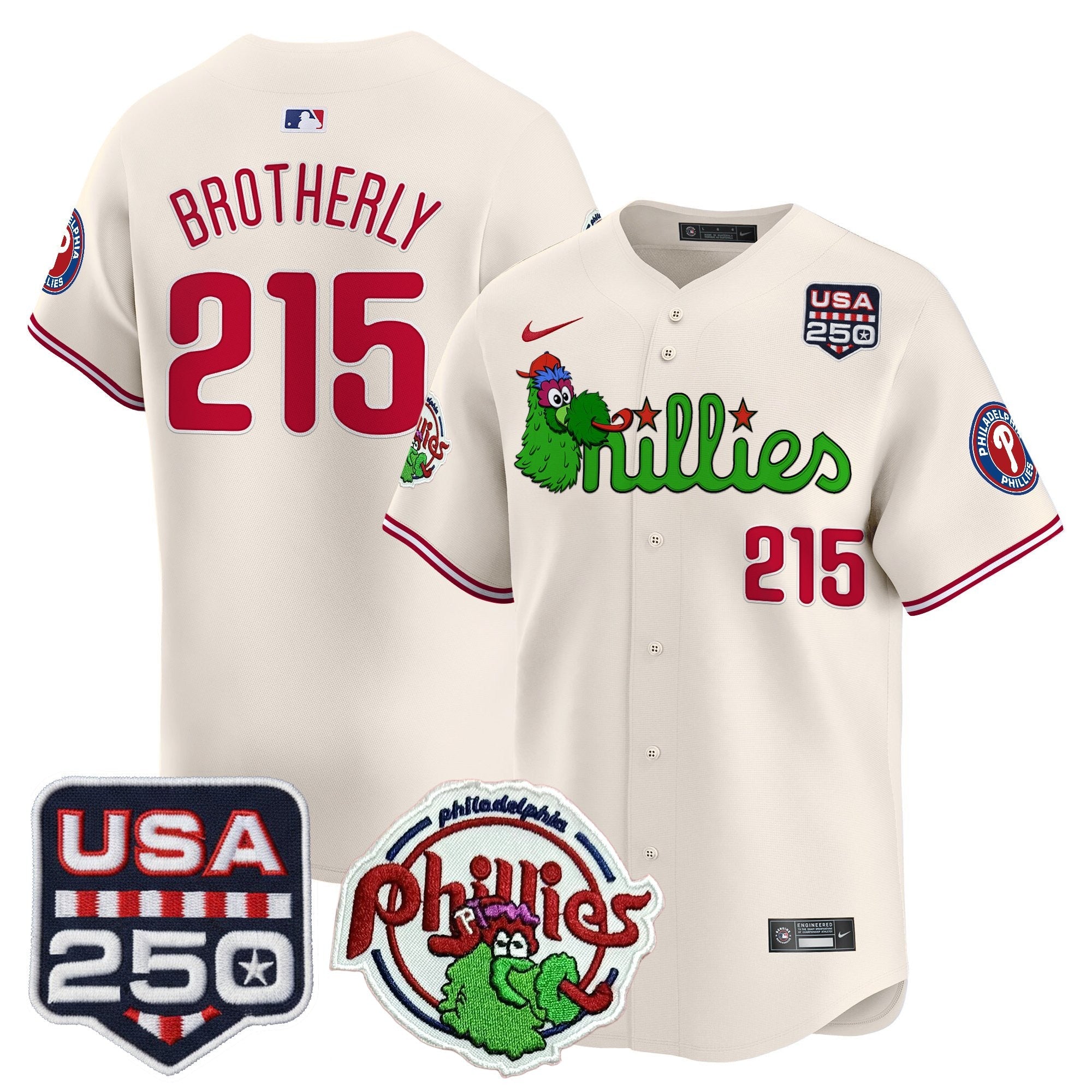 Men’s Philadelphia Phanatic & 250America Patch Vapor Premier Limited Jersey