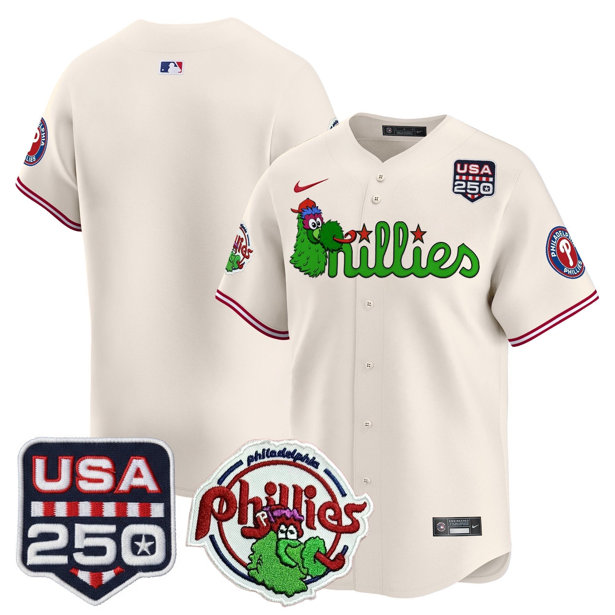 Men’s Philadelphia Phanatic & 250America Patch Vapor Premier Limited Jersey