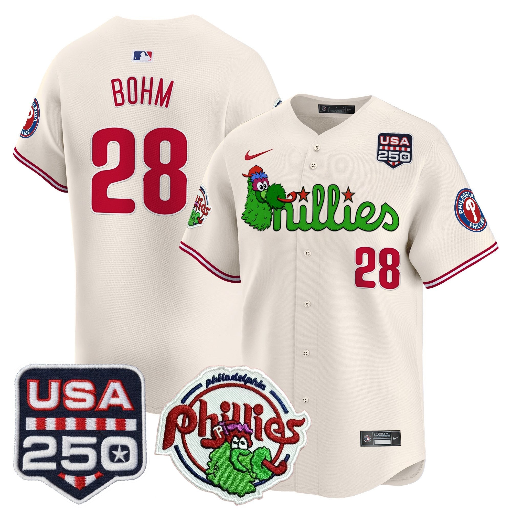 Men’s Philadelphia Phanatic & 250America Patch Vapor Premier Limited Jersey